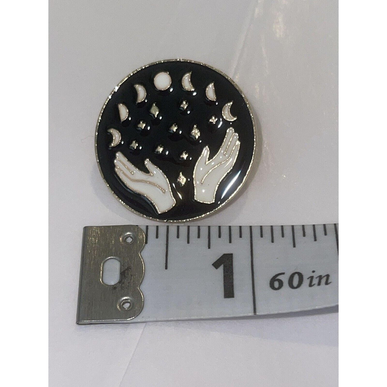 Other Round Moon Phase Halloween Horror Pin Brooch Size ONE SIZE - 1 Preview
