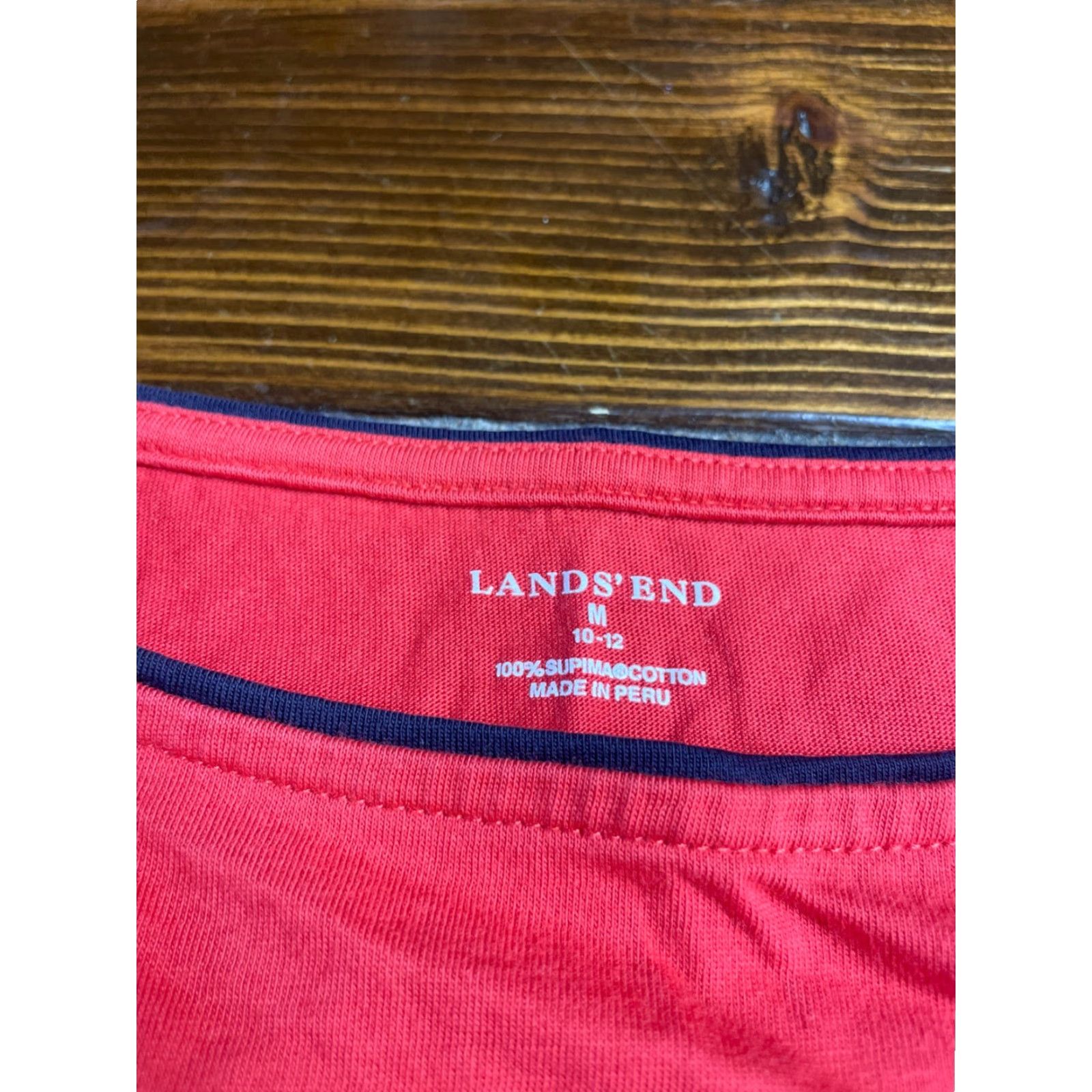 Lands' End Lands' End Shirt Womens Size Medium Red 3/4Sleeve T-Shirt Casual Modern Basic Regular Fit Mens Womens Girls Size M / US 6-8 / IT 42-44 - 6 Thumbnail