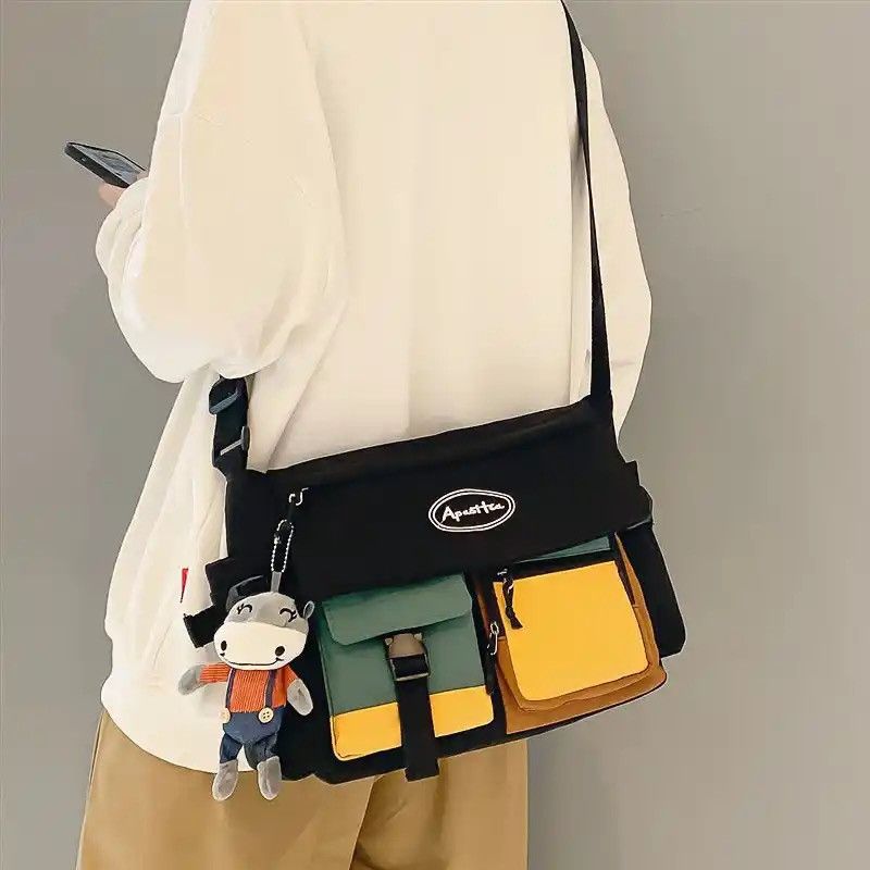 Vintage Waterproof Nylon Messenger Bag Size ONE SIZE - 1 Thumbnail