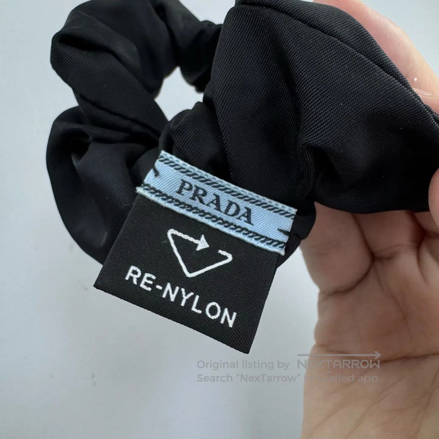 Prada Prada Triangle Logo Nylon Hair Tie| Size ONE SIZE - 5 Thumbnail