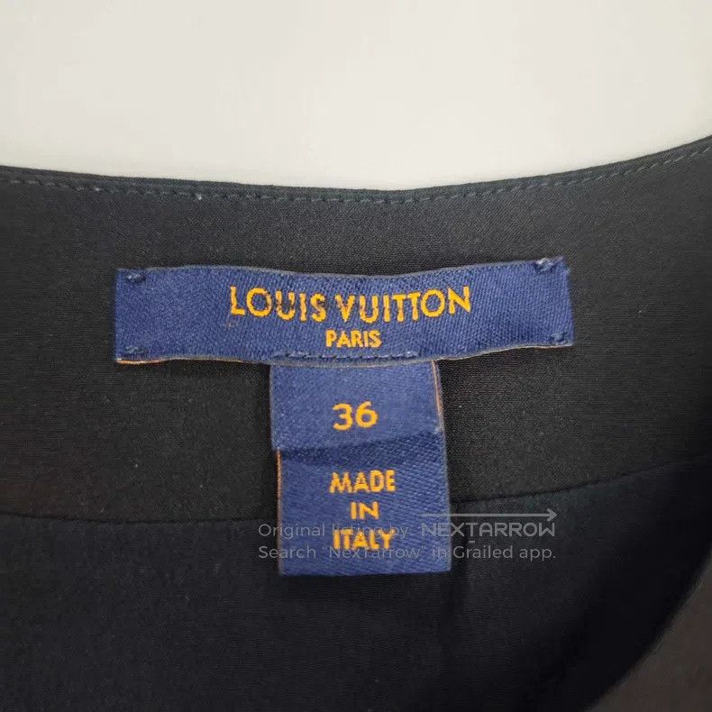 Louis Vuitton Louis Vuitton Black raw-edge full logo mulberry silk vest Size XS / US 0-2 / IT 36-38 - 5 Thumbnail