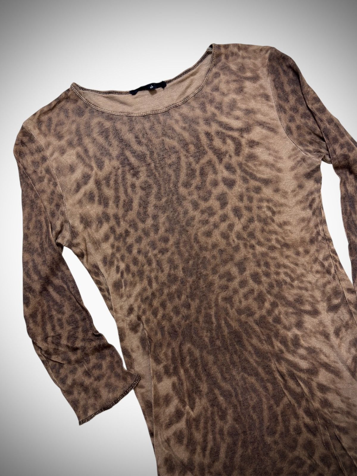 Shellac 2000’s Shellac - Leopard Pattern Raglan T-Shirt Size US S / EU 44-46 / 1 - 3 Thumbnail