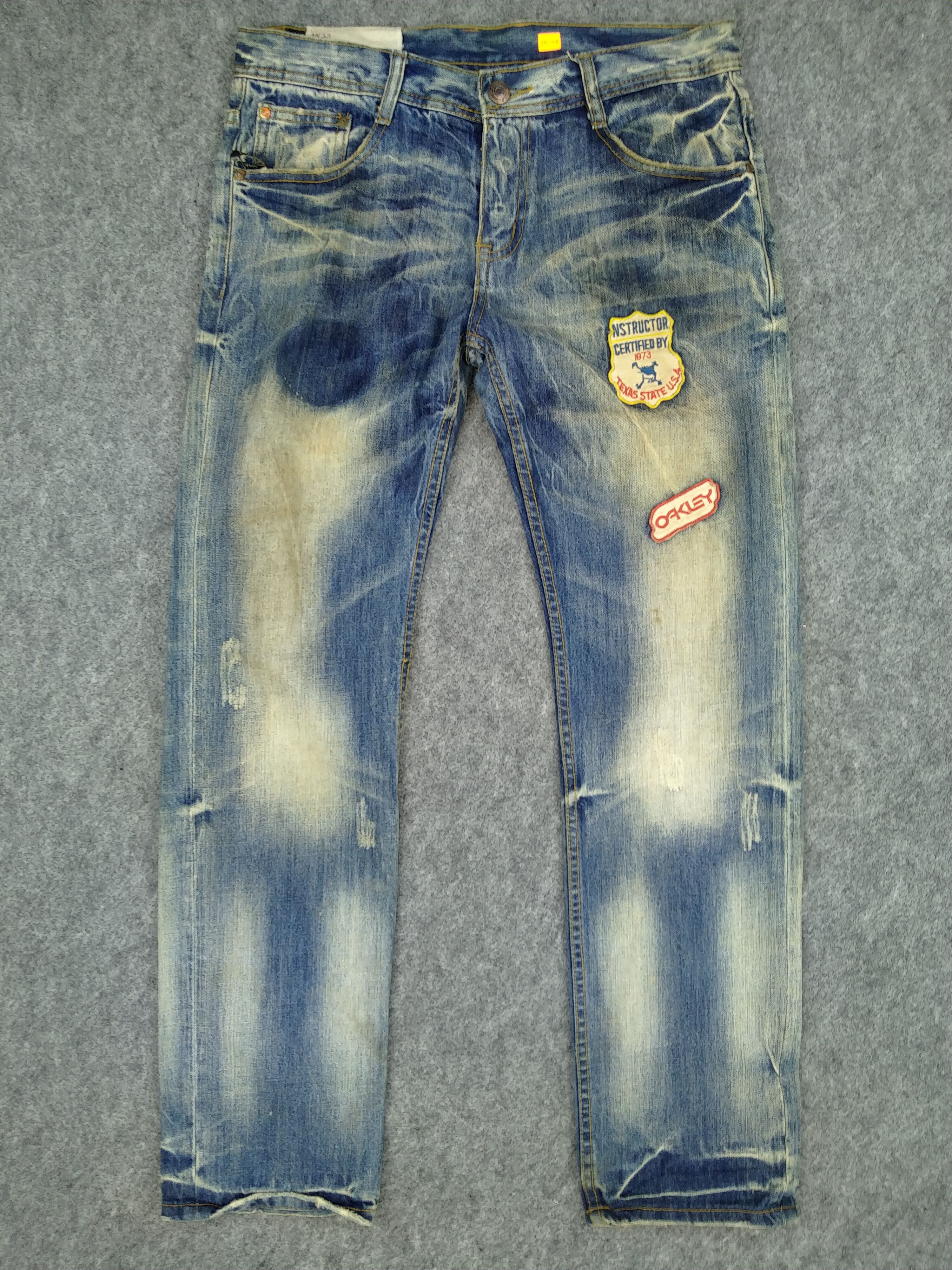 Oakley Oakley Patch Industrial Distressed Denim 34x32 -JN104 Size US 34 / EU 50 - 1 Thumbnail