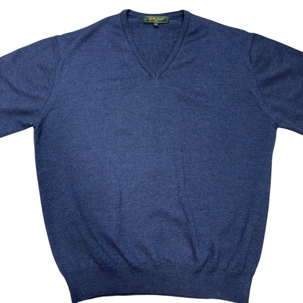 Bobby Jones Bobby Jones Signature 100% Merino Wool V-Neck Blue Made In Size US M / EU 48-50 / 2 - 3 Thumbnail
