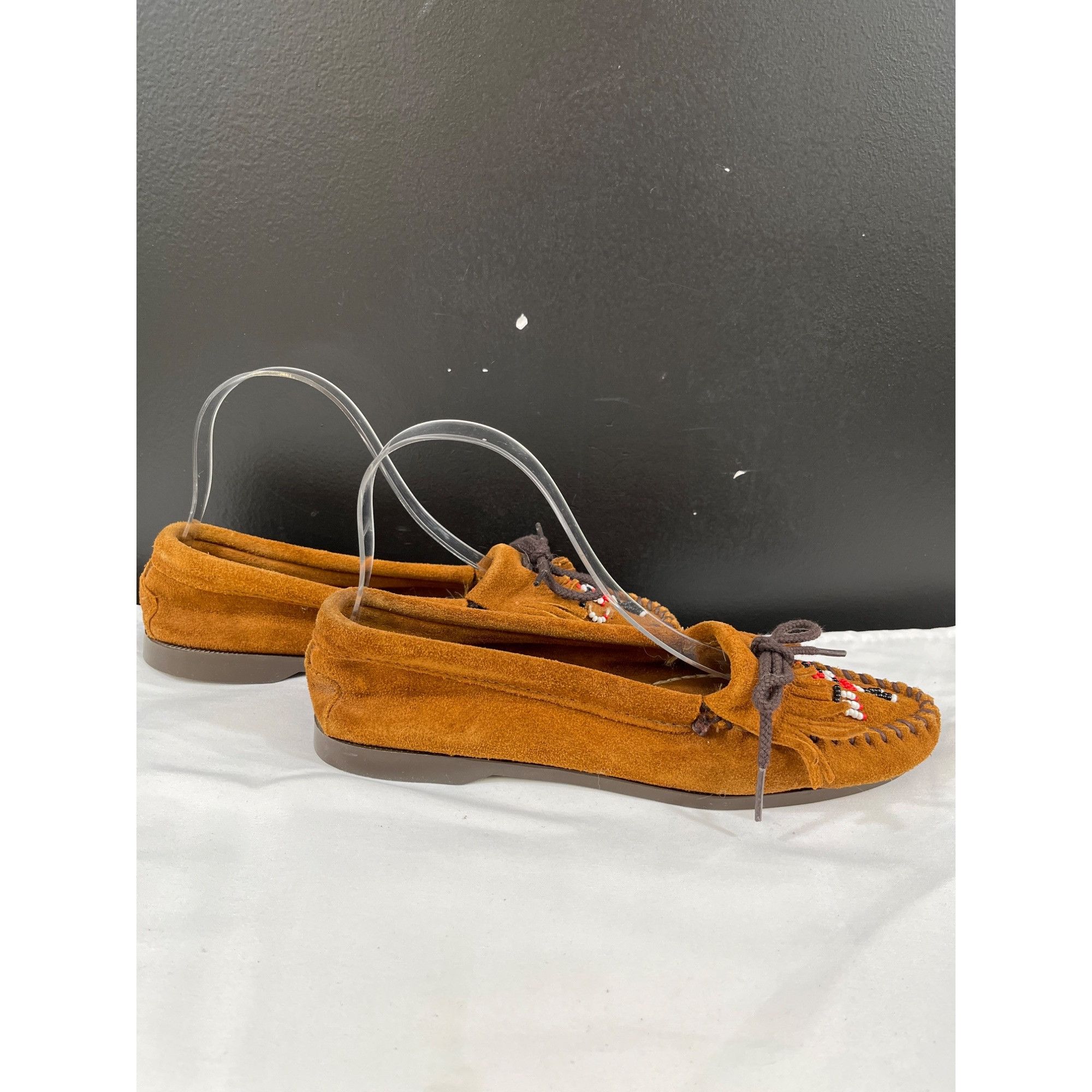Minnetonka Minnetonka Moccasin Women's Brown Leather Loafers Size 7 SKU Size US 7 / IT 37 - 2 Thumbnail