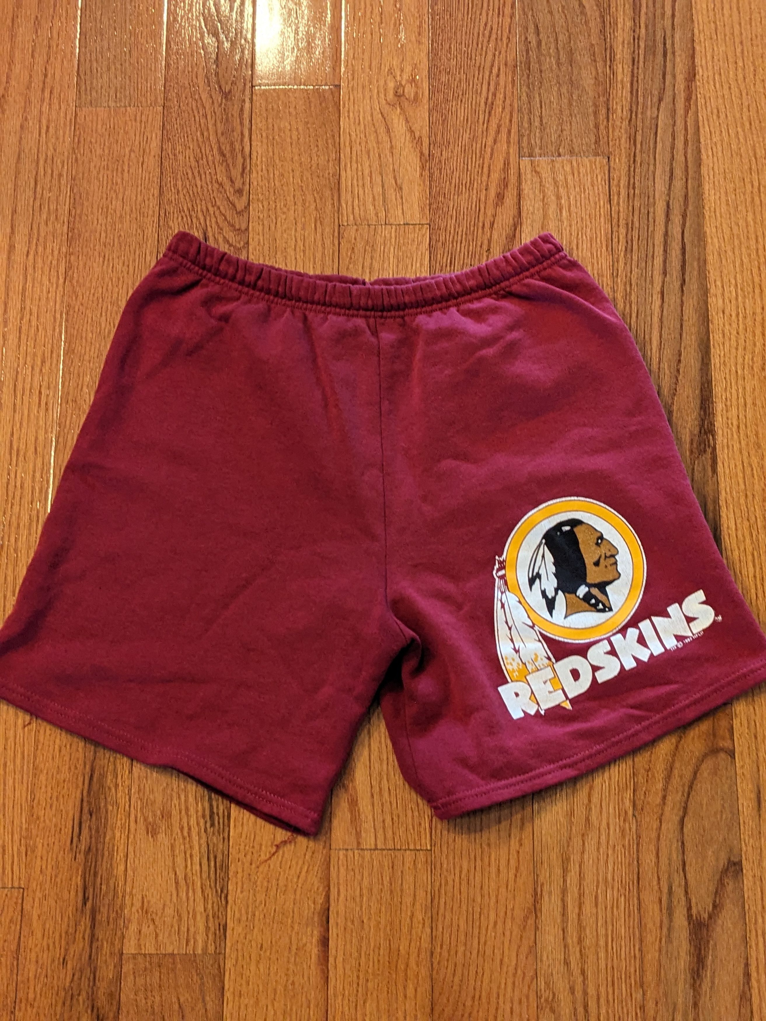 NFL Vintage 1992 Washington Red Skins Red Medium Sweat Shorts Size US 30 / EU 46 - 1 Thumbnail