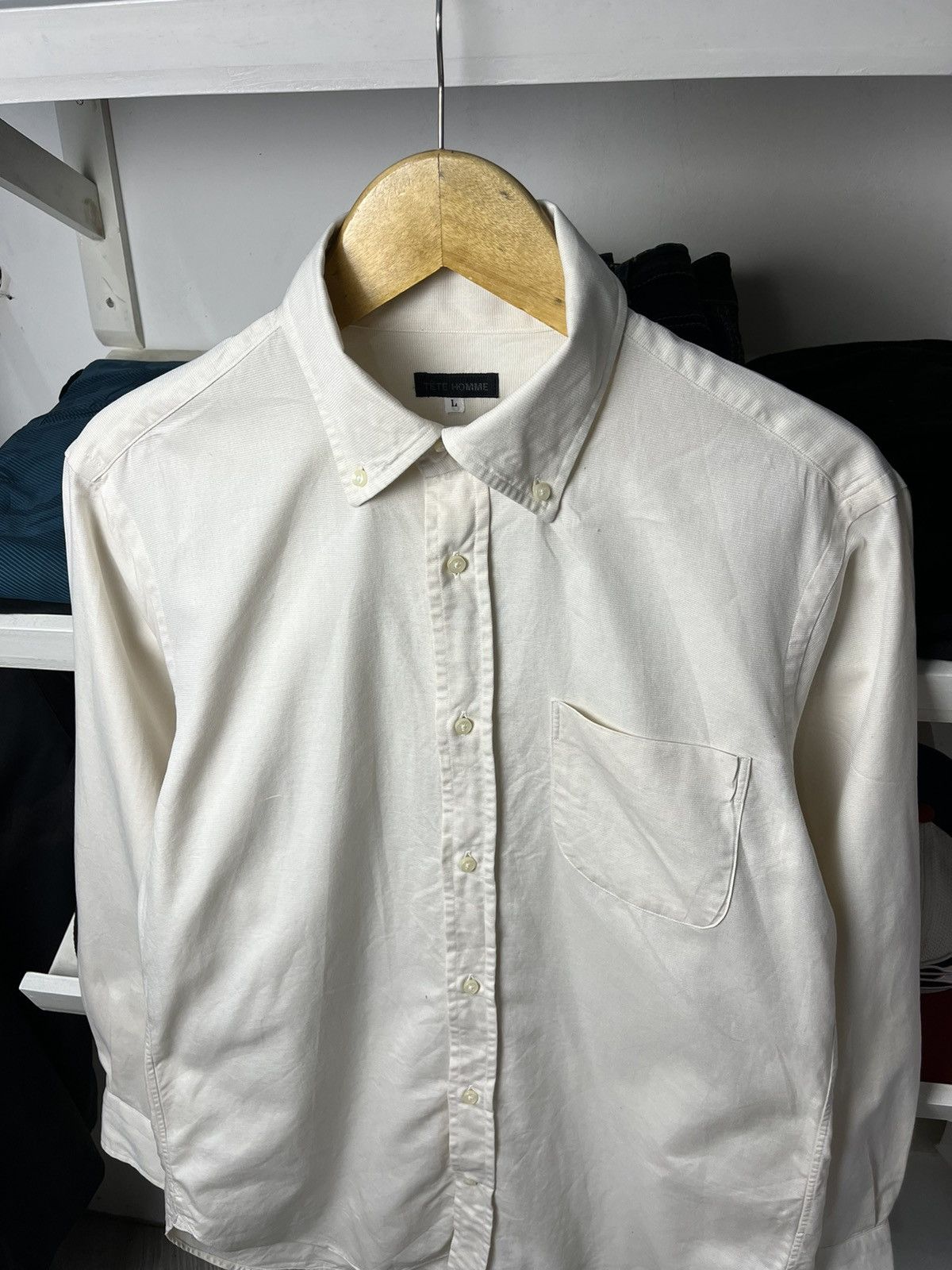 Issey Miyake Vintage Tete Homme Button up Shirt Size US L / EU 52-54 / 3 - 2 Thumbnail