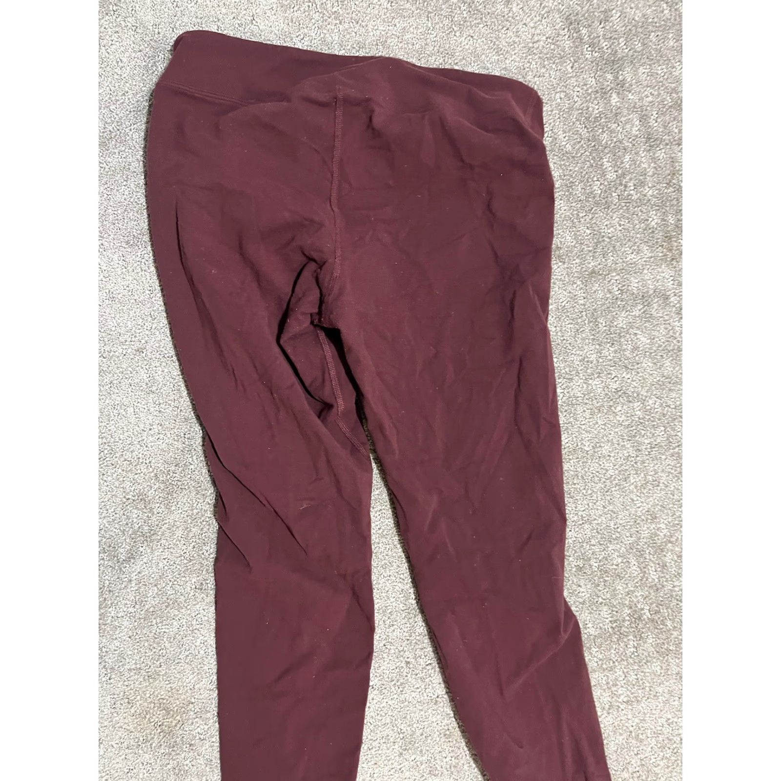 Vintage LL Bean Women's Leggings Medium Red Maroon Exercise 500696 Workout Size 32" / US 10 / IT 46 - 4 Thumbnail