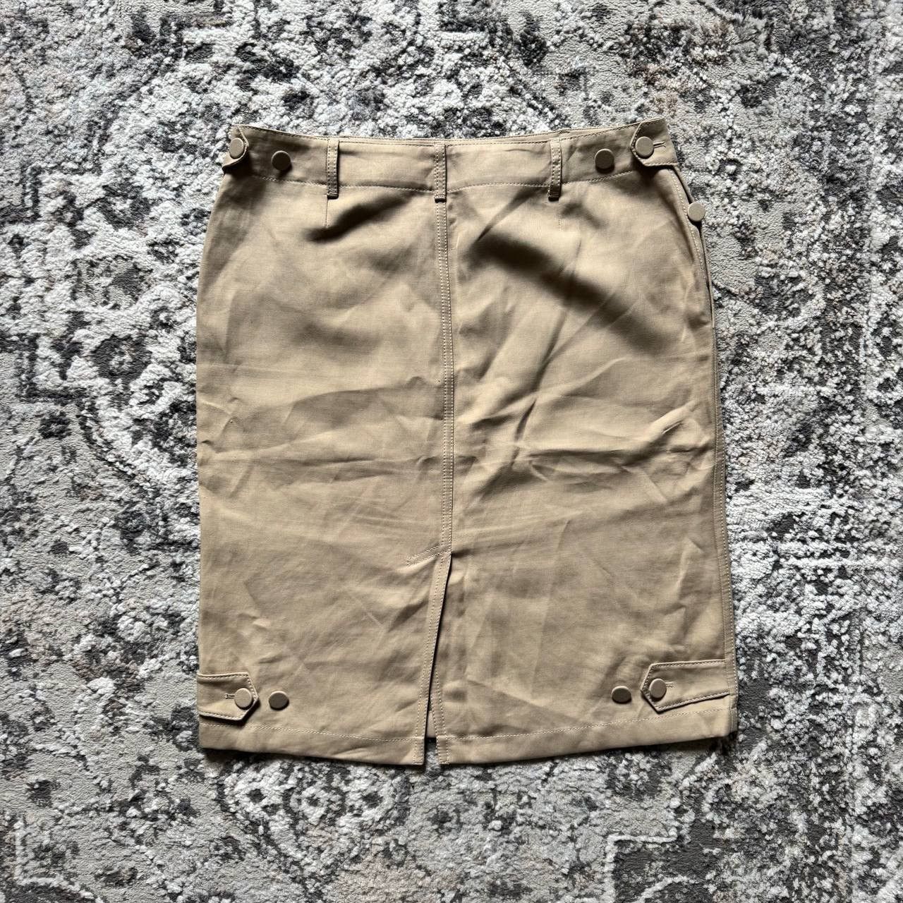 Hermes Hermes Vintage Mid Length Beige Cotton Skirt 40 Size 28" / US 6 / IT 42 - 4 Thumbnail
