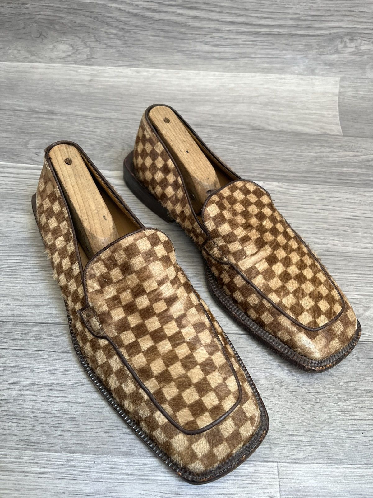 Louis Vuitton Louis vuitton damier pony hair draft square toe loafer Size US 9 / EU 42 - 10 Thumbnail