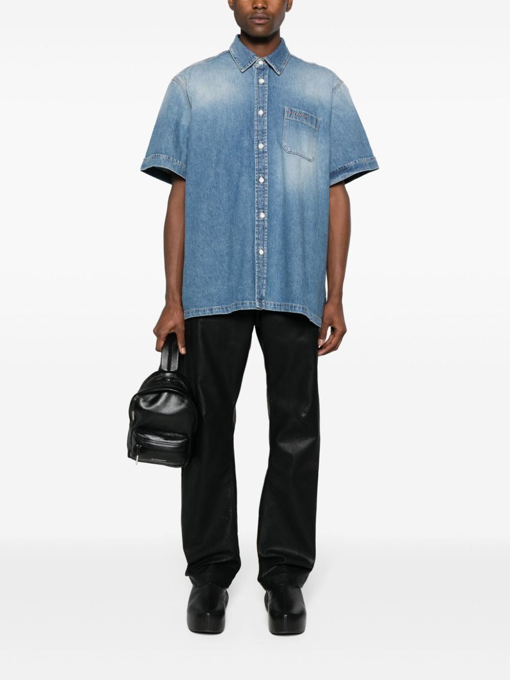o1srvl11e0125 Denim Shirt in Blue