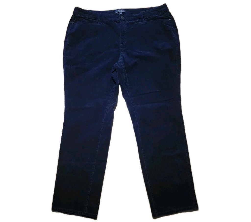 Talbots Talbots Simply Flattering 5 Pocket Straight Navy Corduroy Pa Size 40" / US 18 - 3 Thumbnail