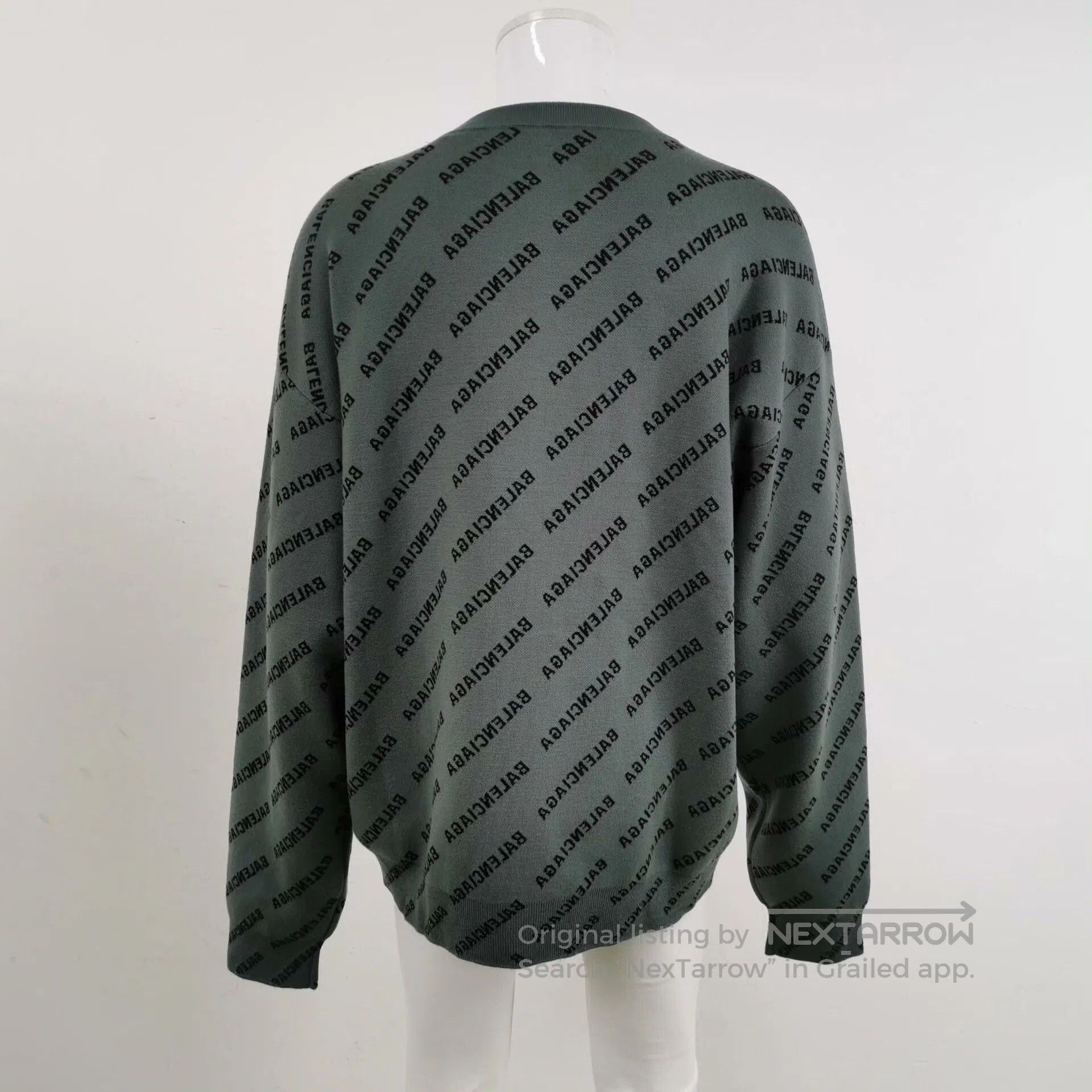 Balenciaga Balenciaga Wool Blend Letter Print Crewneck Long. Size US XL / EU 56 / 4 - 2 Thumbnail