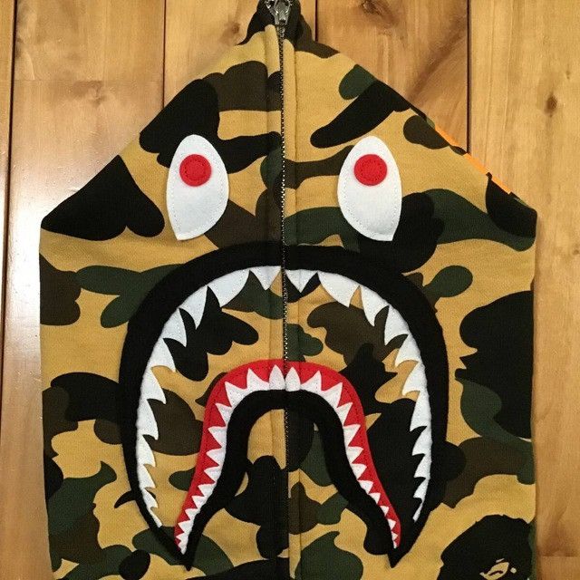Bape BAPE 1st Camo Yellow Shark Full Zip Hoodie a bathing ape Size US XL / EU 56 / 4 - 3 Thumbnail
