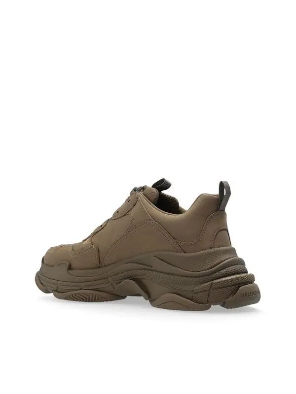 Balenciaga o1srvl11e0426 Triple S Sport Nylon Sneakers in Brown Size US 13 / EU 46 - 3 Thumbnail