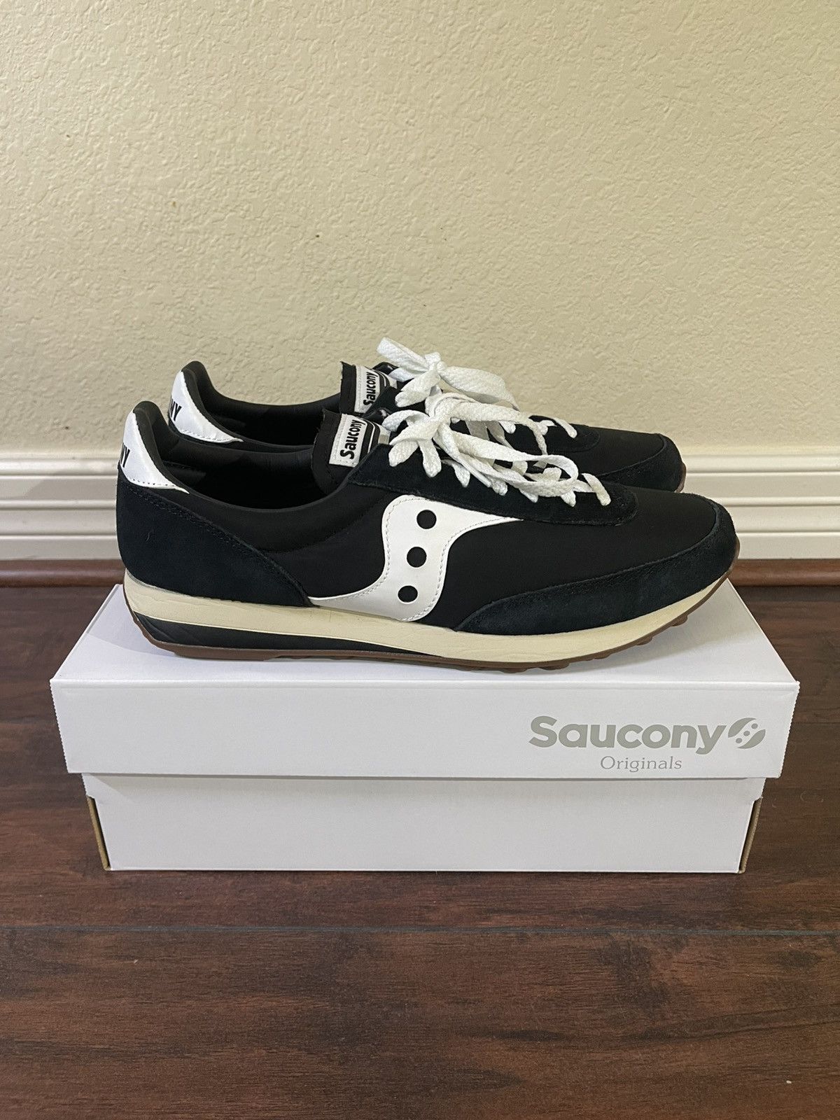 Saucony Saucony Trainer 80 - Black/White - US10 Size US 10 / EU 43 - 4 Thumbnail