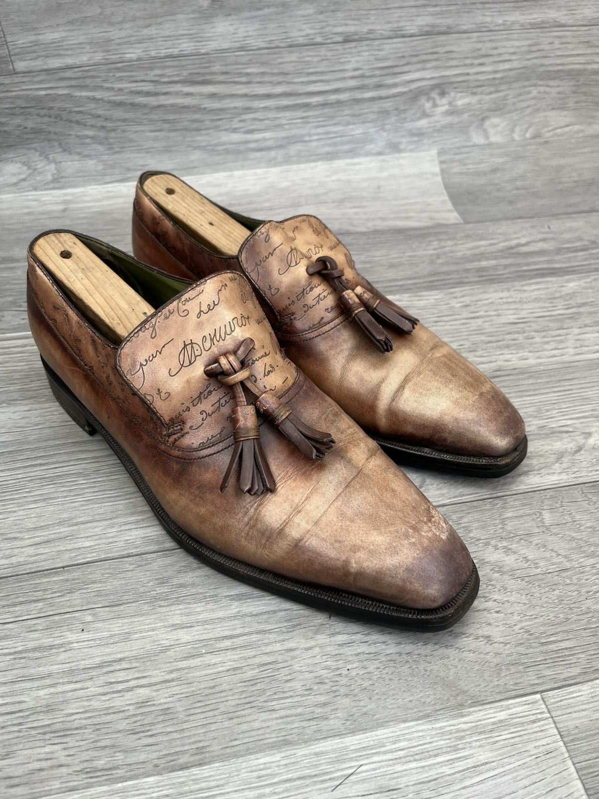 Berluti $1700 Berluti scritto patina tassel penny loafers sz 7.5 Size US 8.5 / EU 41-42 - 7 Thumbnail