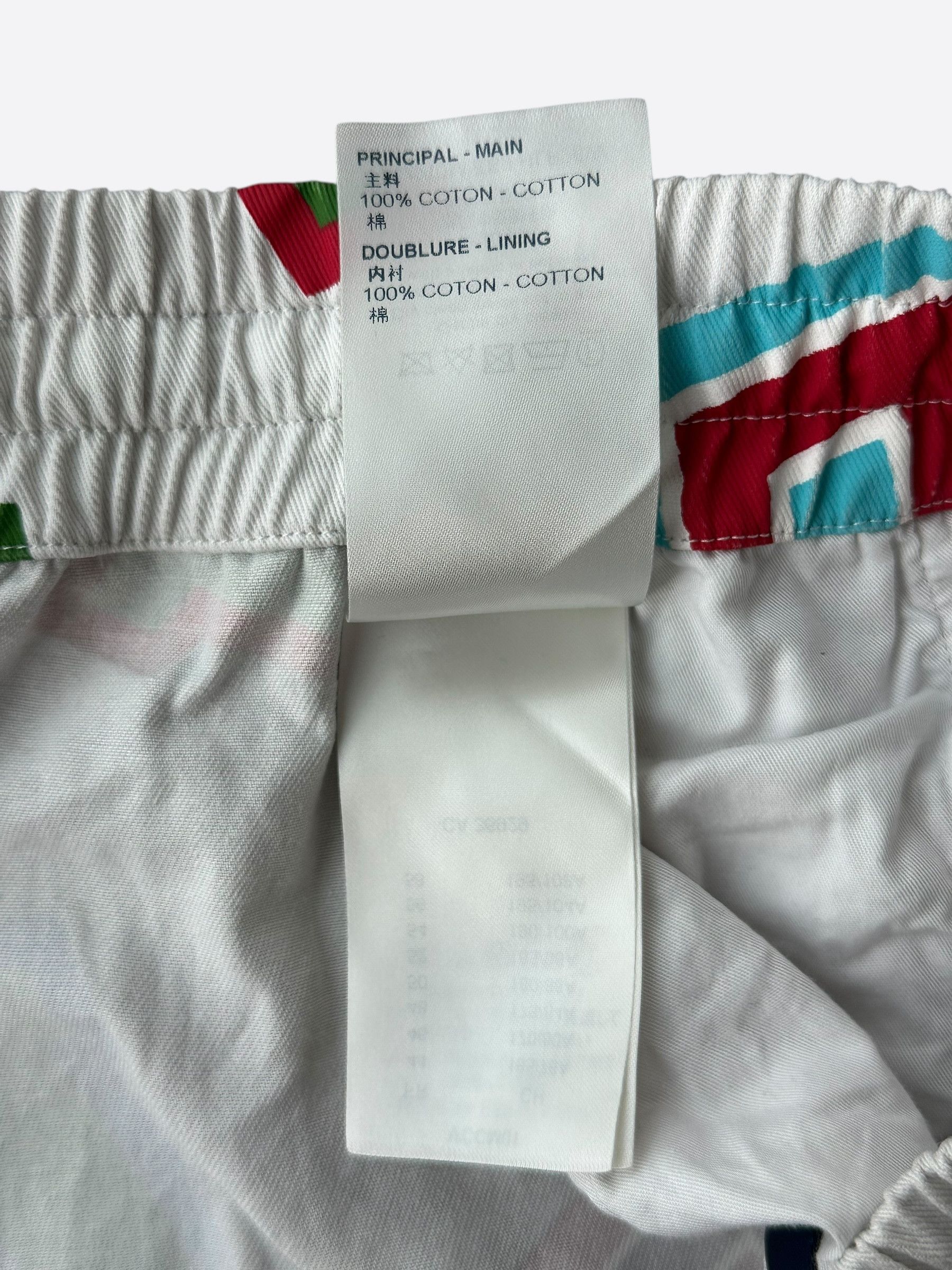 Louis Vuitton Louis Vuitton NBA White Multicolor Letter Shorts Size US 34 / EU 50 - 5 Thumbnail