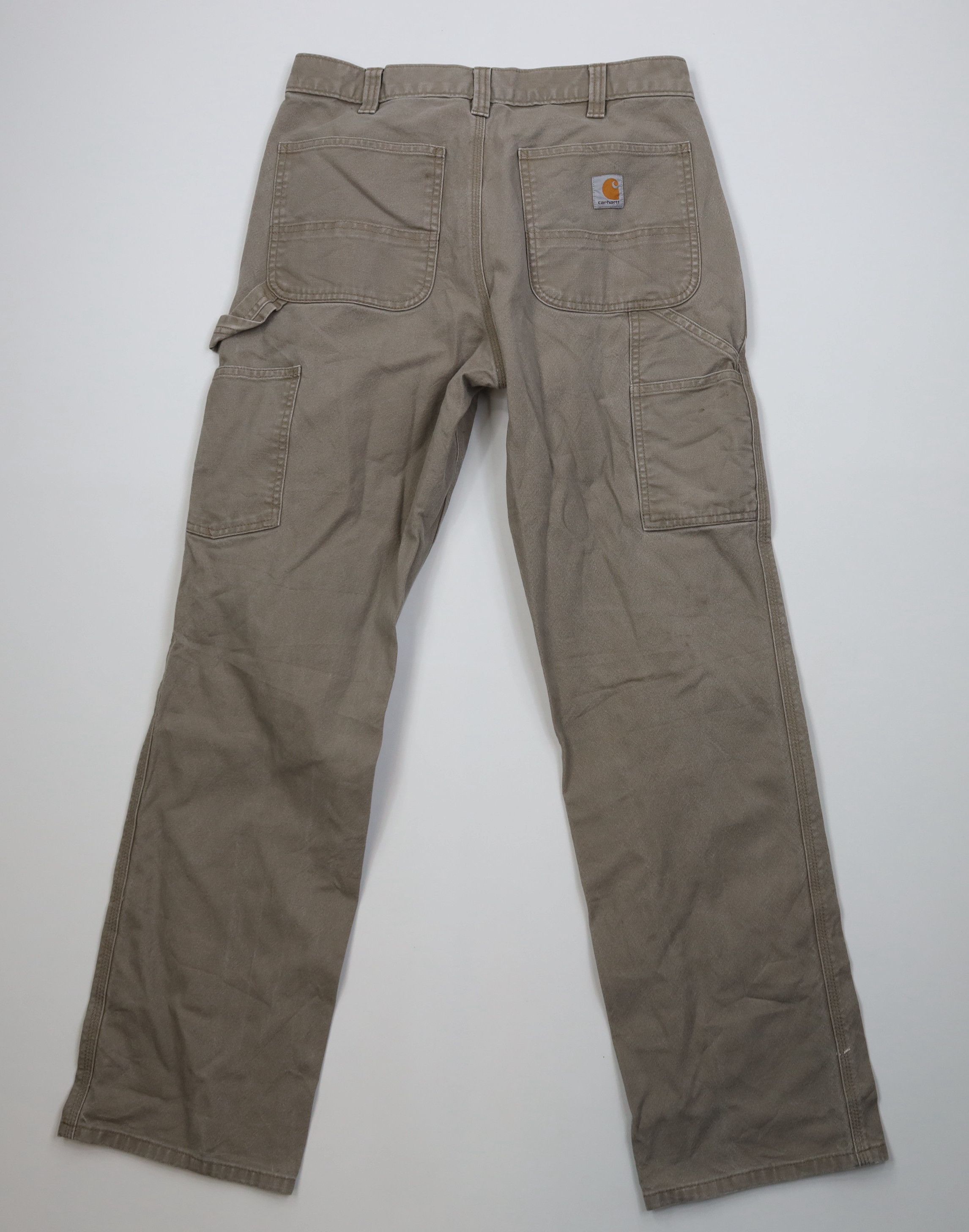 Carhartt Vintage Y2K Carhartt Wide Leg Dungaree Canvas Pants Beige Size US 33 - 10 Thumbnail