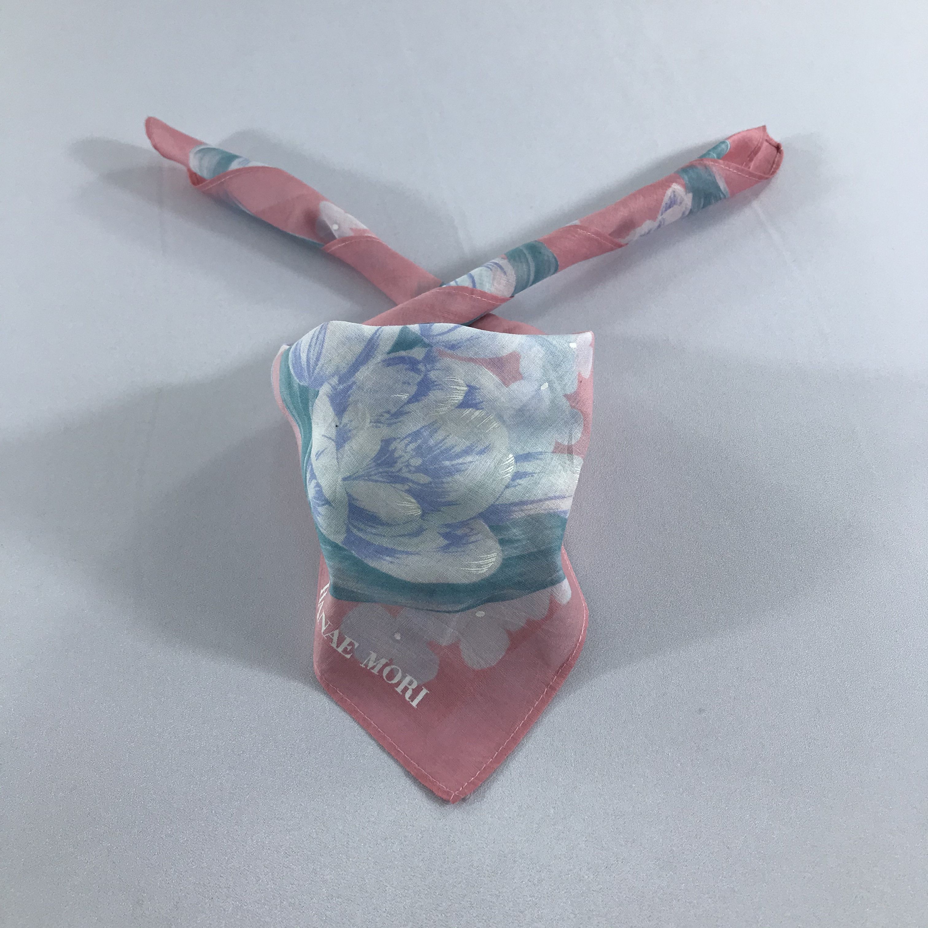 Hanae Mori × Vintage Hanae Mori Handkerchief Neckerchief Bandana H1225 Size ONE SIZE - 2 Thumbnail