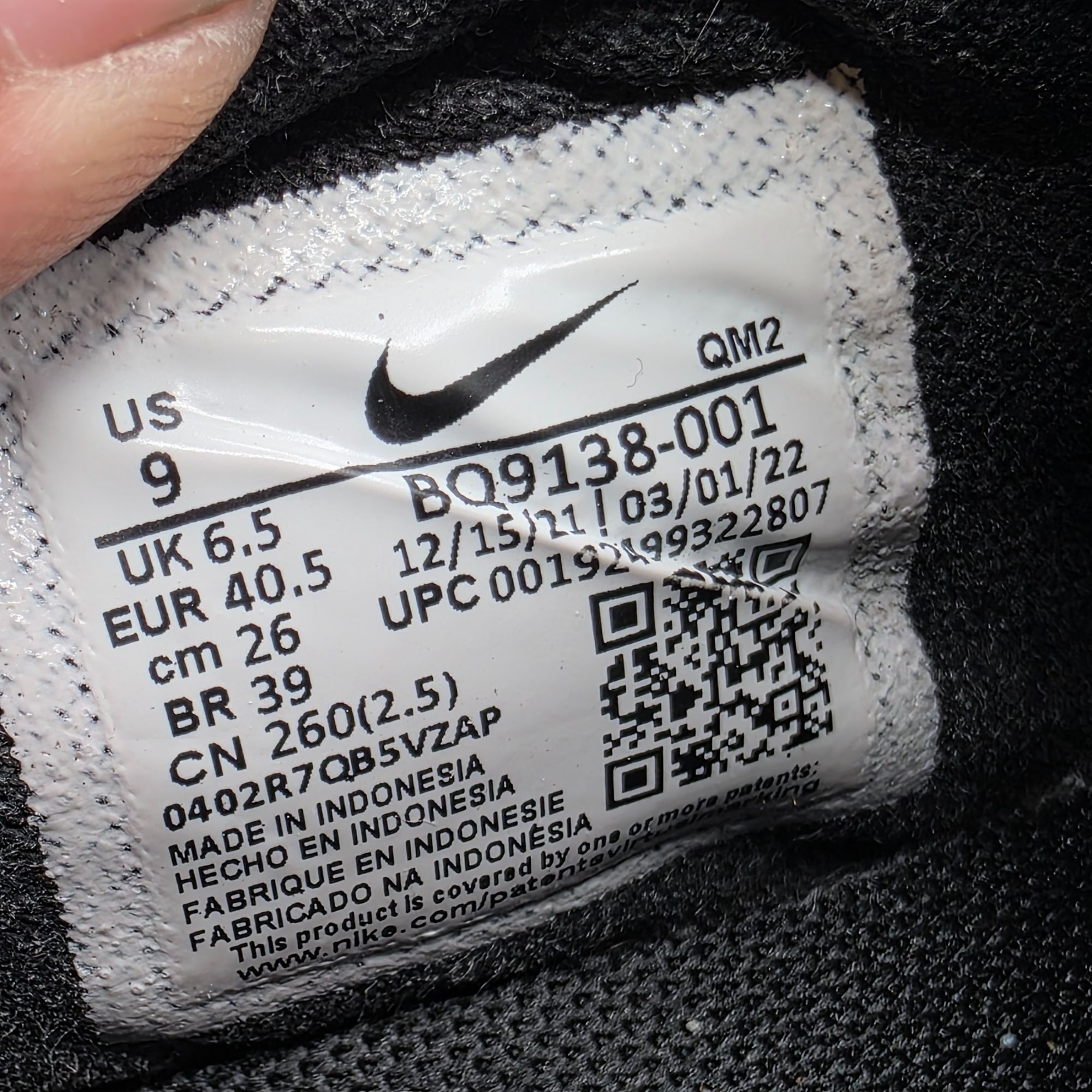 Nike Nike Court Royale AC Womens 9 Black Slip On Sneakers Casual Size US 9 / IT 39 - 6 Thumbnail