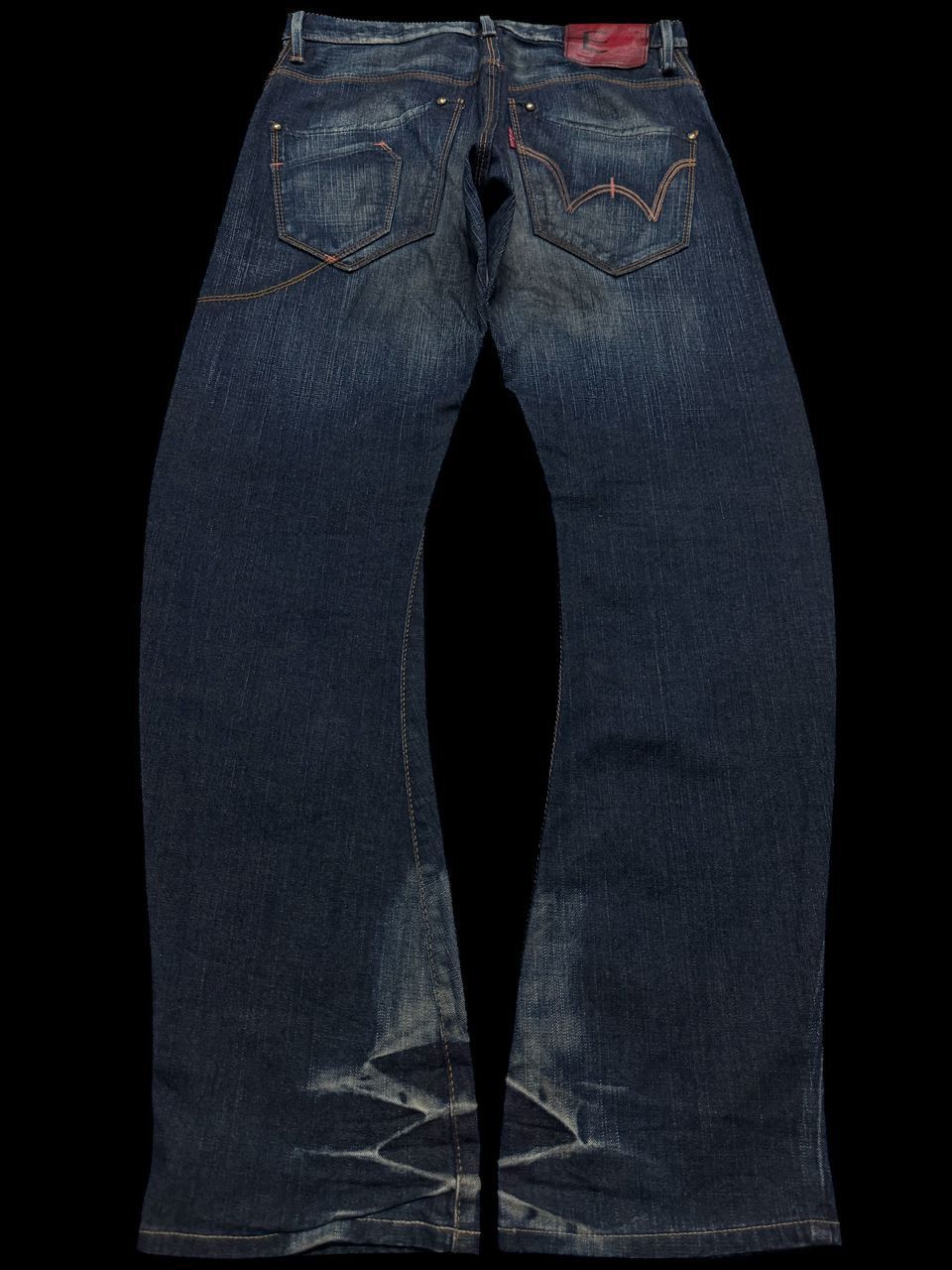 Edwin 💥VINTAGE Y2K E-FUNCTION EDWIN WHISKER MUDWASH DARK JEANS Size US 32 / EU 48 - 2 Thumbnail