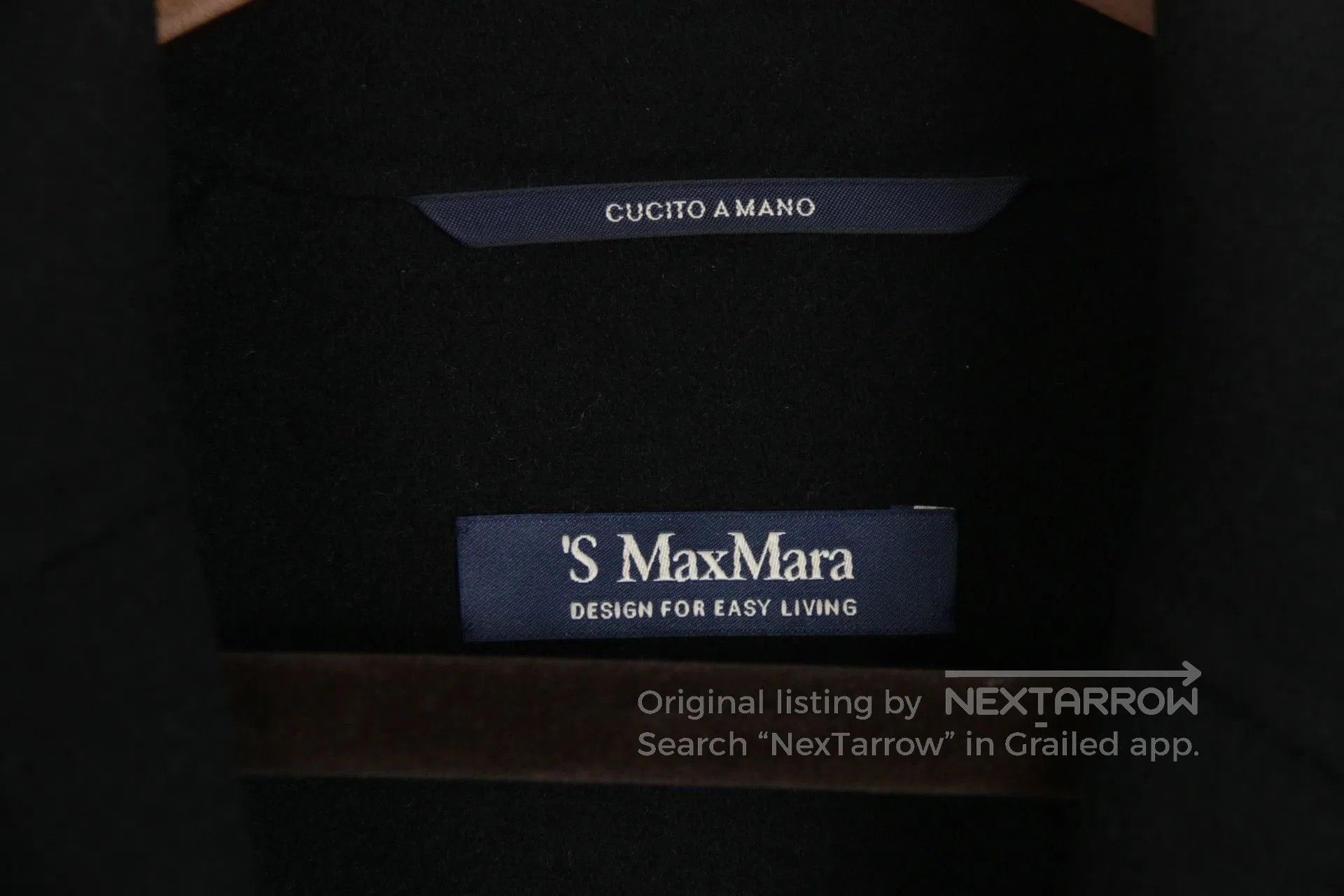 Max Mara Max Mara Black Wool Mid-Length Coat. Size M / US 6-8 / IT 42-44 - 3 Thumbnail