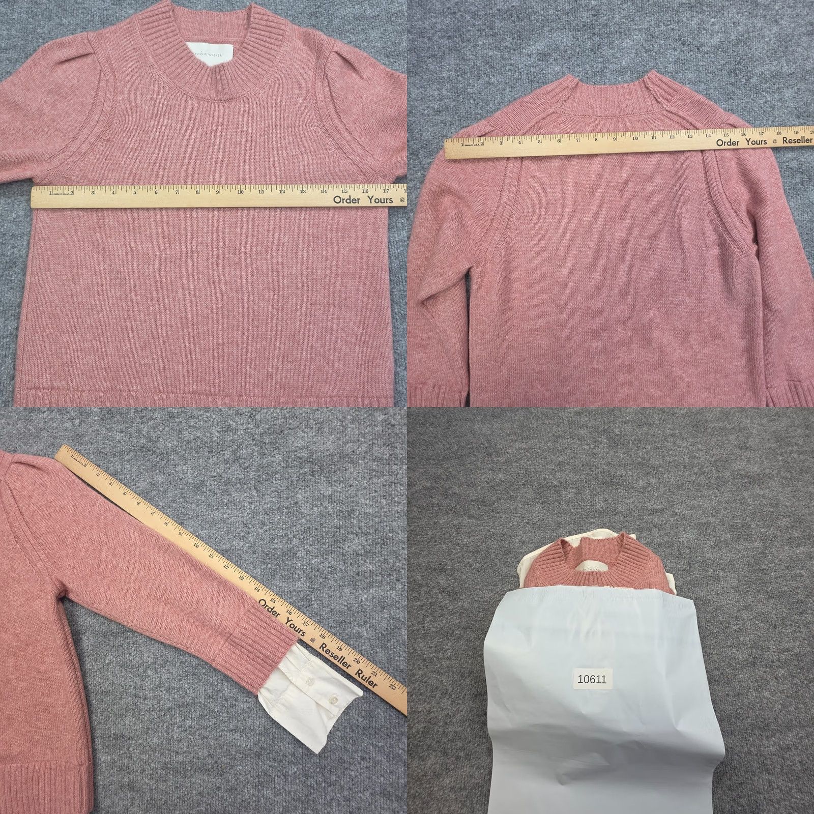 Brochu Walker Brochu Walker Nye Vest Sweater Women's Small Wool Cashmere Pink White Layered Size S / US 4 / IT 40 - 8 Thumbnail