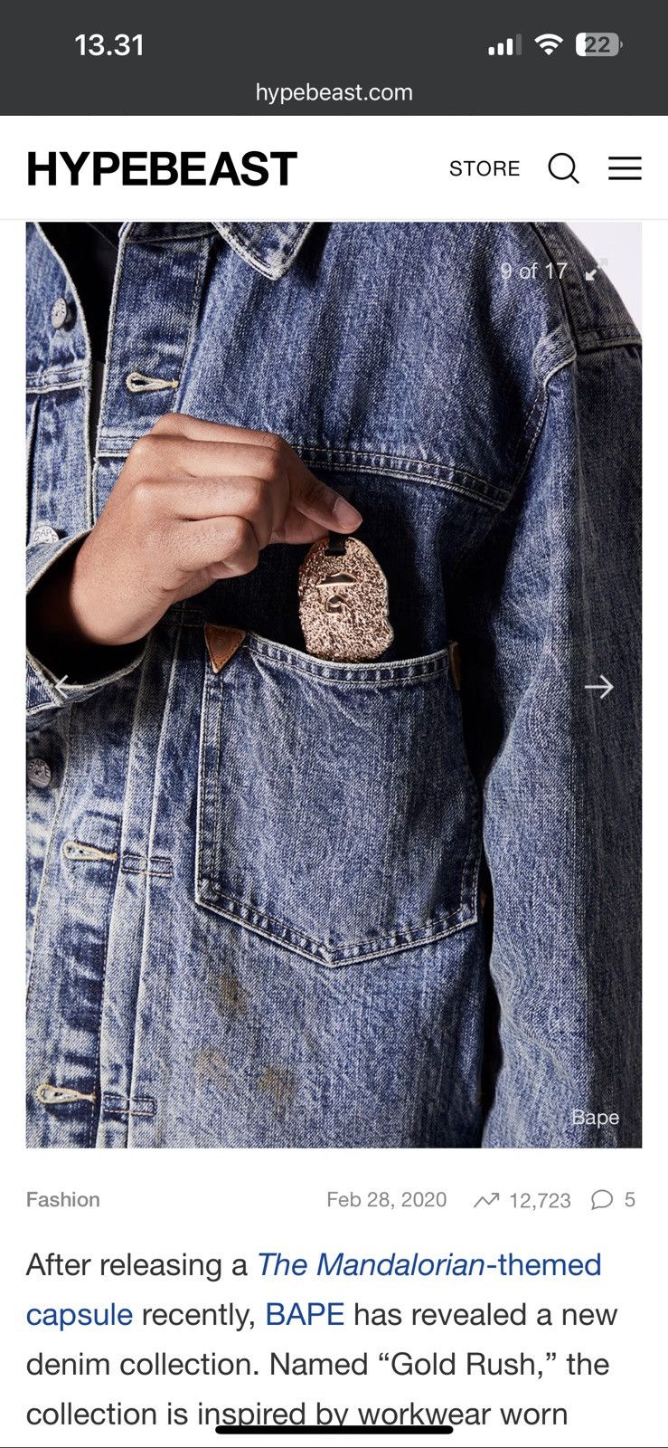 Bape Gold Rush Denim Jacket Size US S / EU 44-46 / 1 - 11 Thumbnail