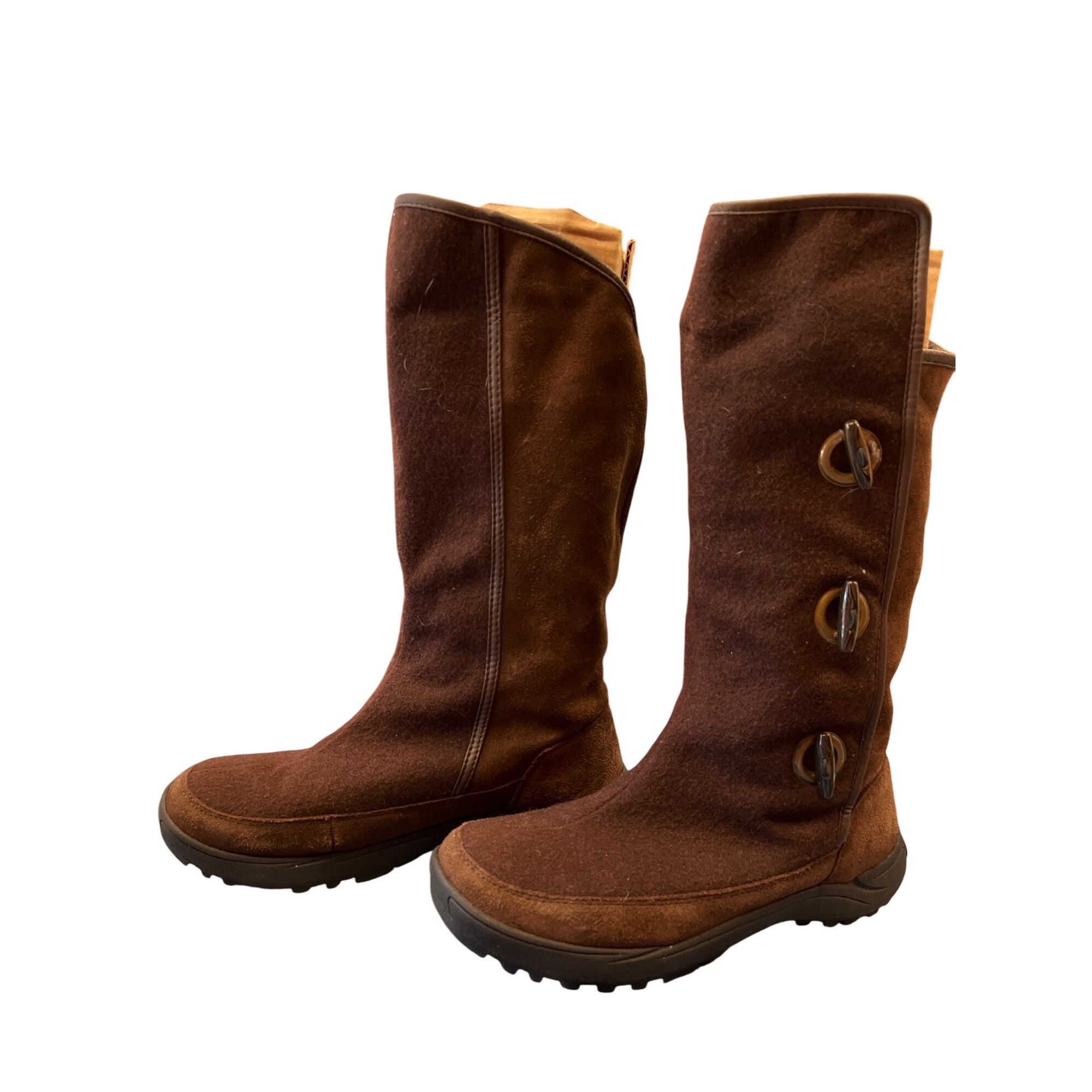 Lands' End Lands End Womens Brown Suede Winter Boots Sz 8 SKU 8946 Size US 8 / IT 38 - 3 Thumbnail