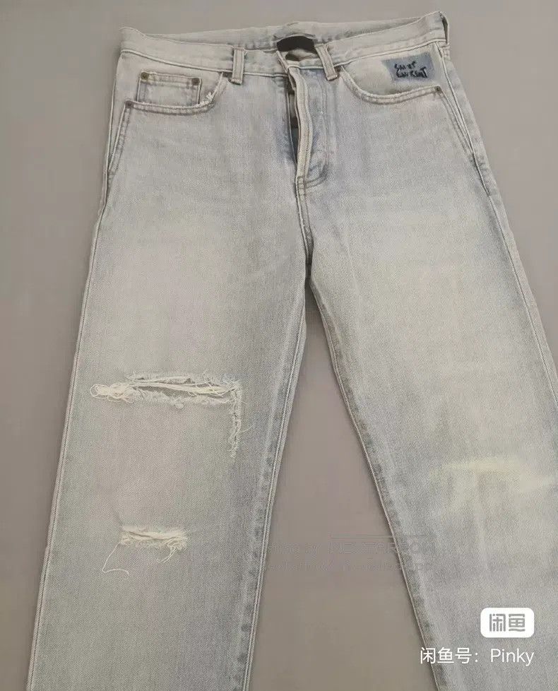 Saint Laurent Paris Saint Laurent Paris Washed Cut Denim Pants i Size US 29 - 2 Thumbnail