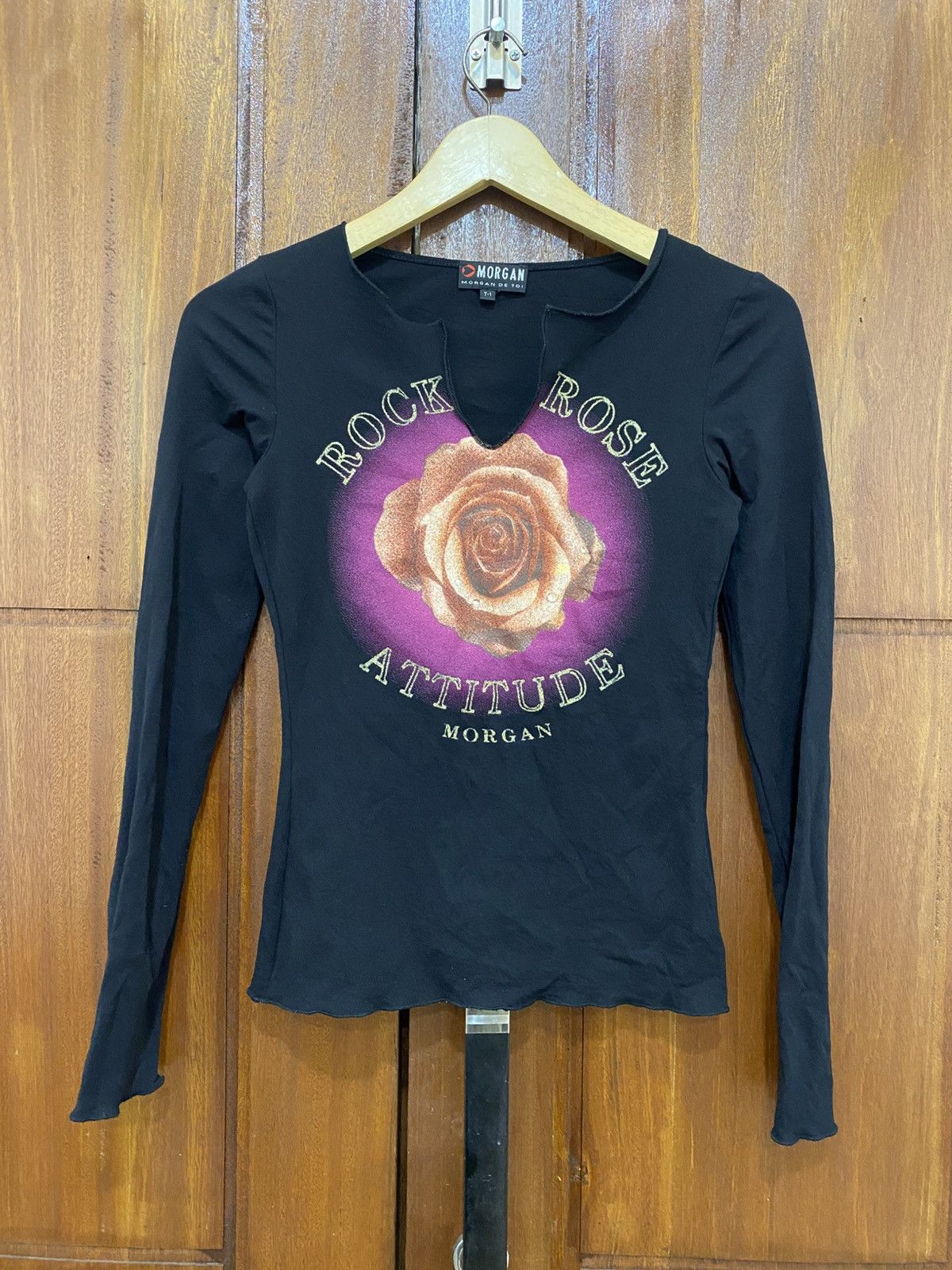 Morgan De Toi Morgan de Toi Rock Rose Meshtop Rare Copcopine Jpg Size S / US 4 / IT 40 - 1 Thumbnail