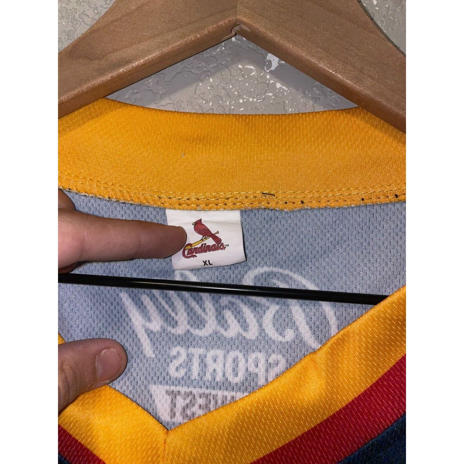 MLB Vintage St. Louis Cardinals Jersey Team Blue Red Top Y2K XL Size US XL / EU 56 / 4 - 6 Thumbnail