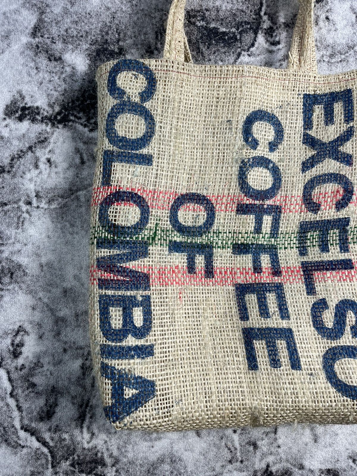 Other Recycled Coffee Sack Tote Bag Burlap Market Shopper Size ONE SIZE - 6 Thumbnail