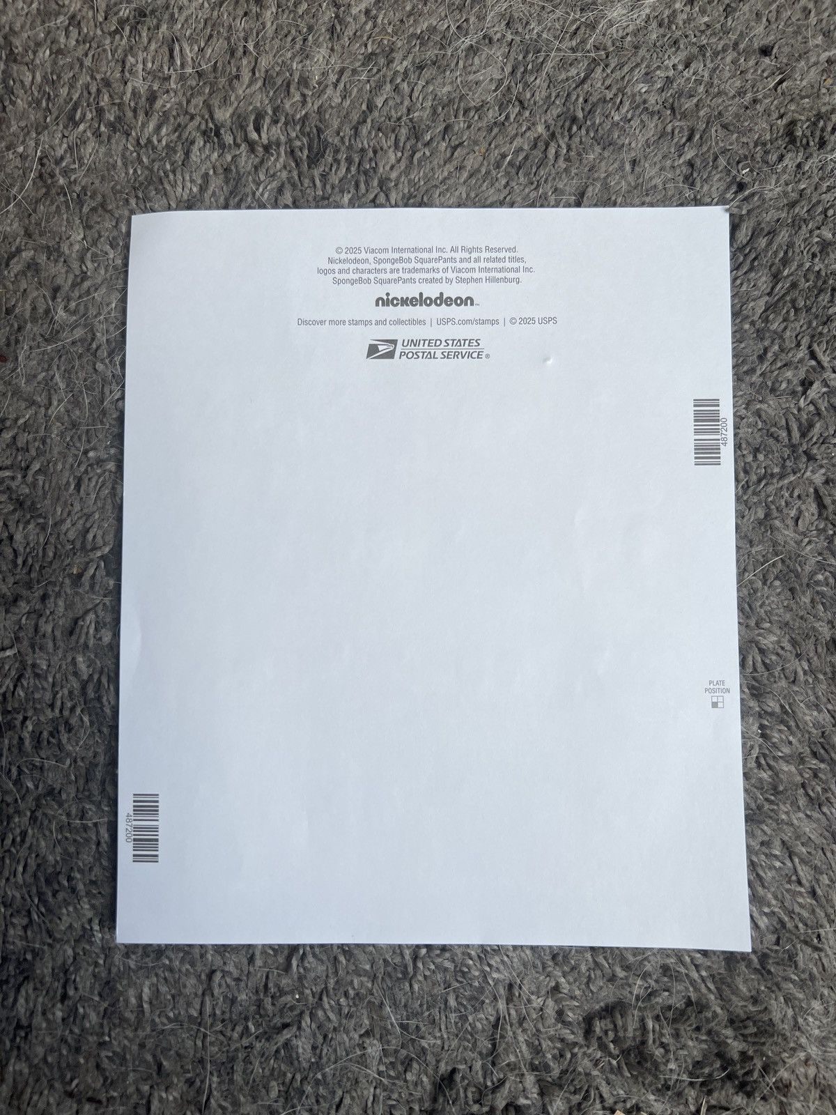 Nickelodeon 2025 USPS Nickelodeon SpongeBob SquarePants Stamps Size ONE SIZE - 2 Thumbnail
