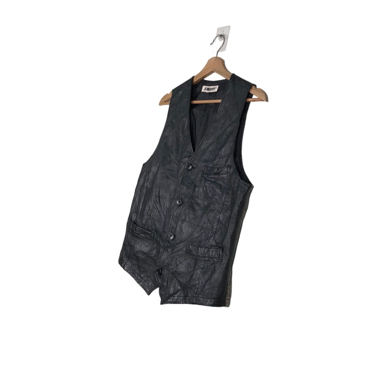 Japanese Brand 📌VINTAGE LEATHER TANK TOP VEST BIKER BONSKIP JAPAN Size US M / EU 48-50 / 2 - 8 Thumbnail