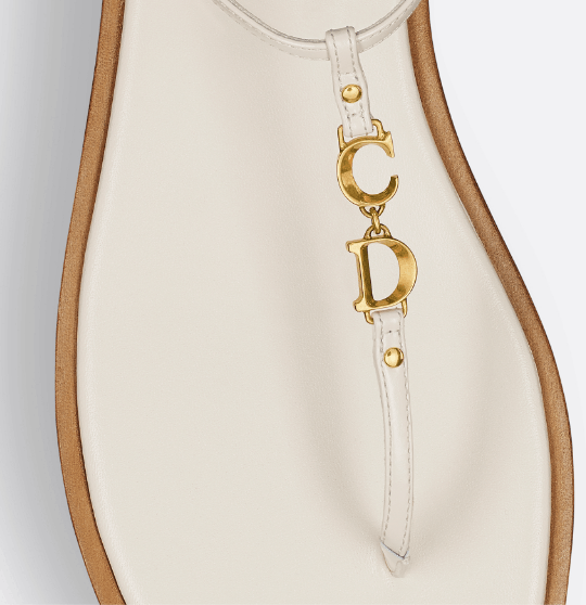 Dior o1w1db10625 Dioriviera C'est Dior Thong Sandals in White Size US 8 / IT 38 - 3 Thumbnail
