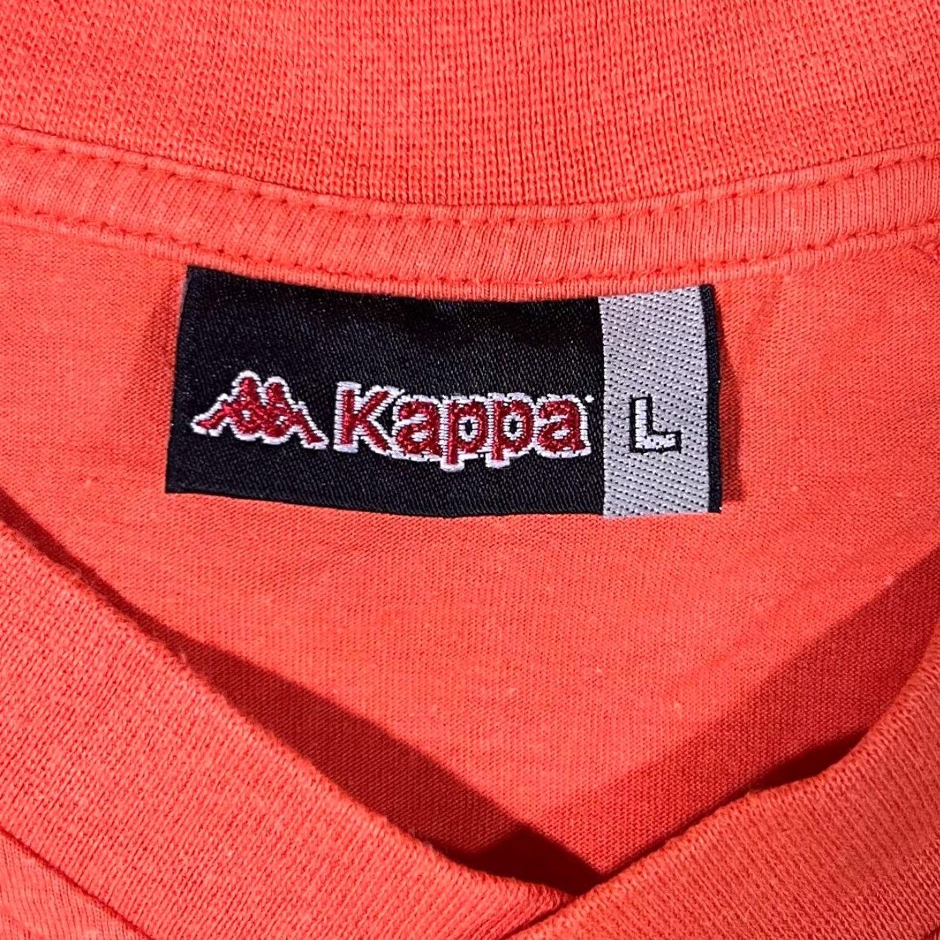 Kappa Vintage Kappa Embroidered Mini Logo Tape Sleeve Orange V-Neck T-Shirt Large Mens Shirts Size US L / EU 52-54 / 3 - 5 Thumbnail