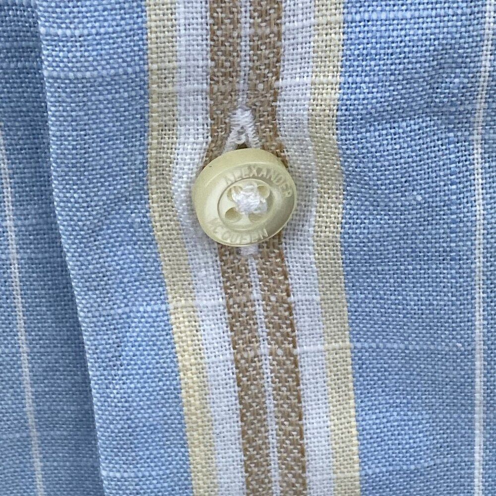 Alexander McQueen × Vintage RARE Alexander McQueen Striped Button Up Dress Shirt Large Size US L / EU 52-54 / 3 - 3 Thumbnail
