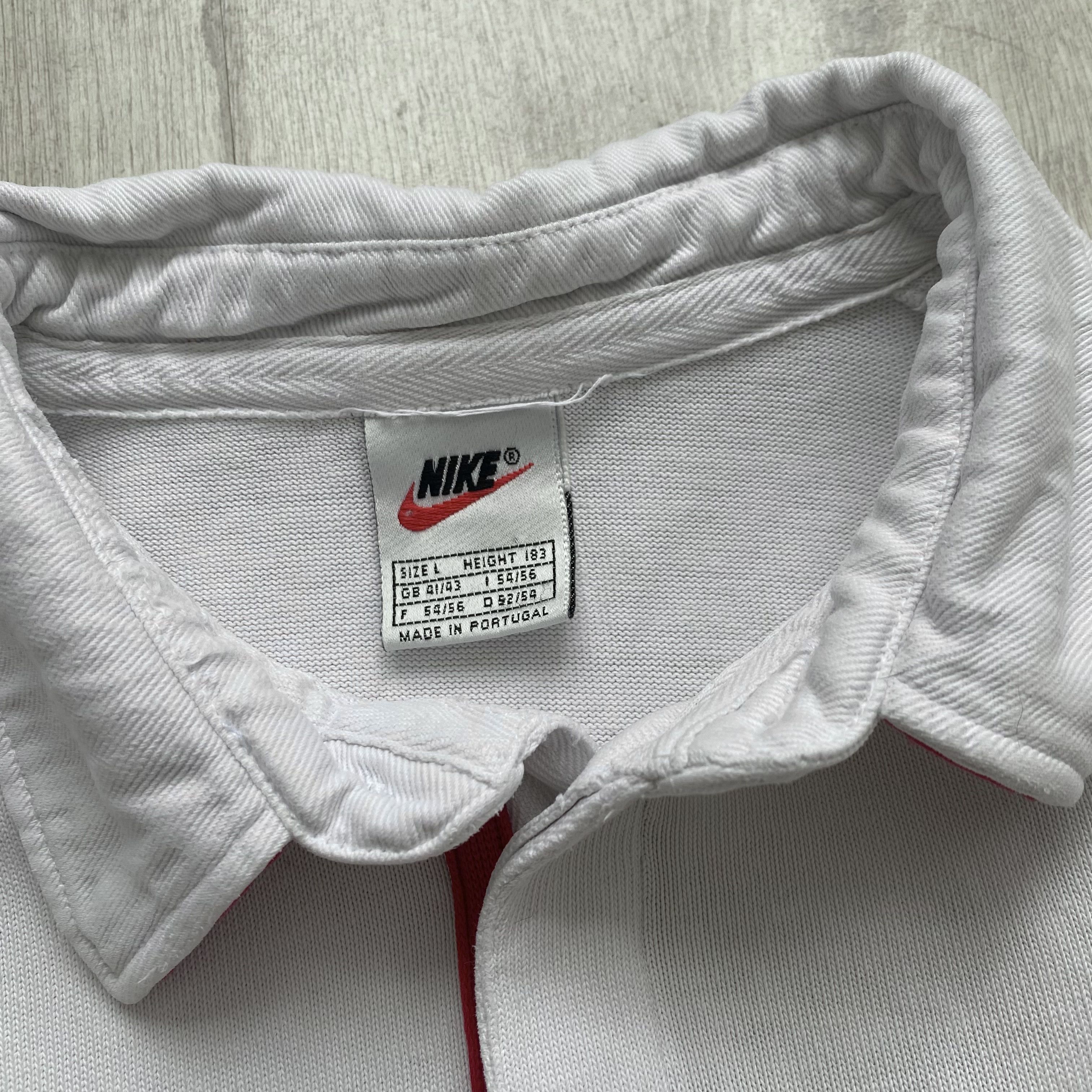 Nike 🏈 Vintage 97s TRASHED Nike England Rugby Shirt Jersey Polo Size US L / EU 52-54 / 3 - 4 Thumbnail