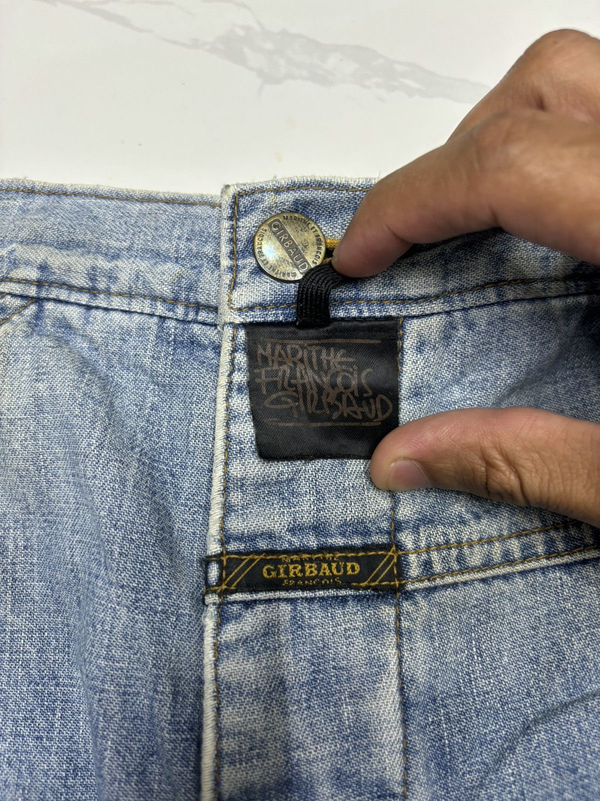 Marithe + Francois Girbaud RARE🔥MFG THE STONE WASHED BAGGY WIDE DENIM BAGGY JEANS Size US 32 / EU 48 - 8 Thumbnail