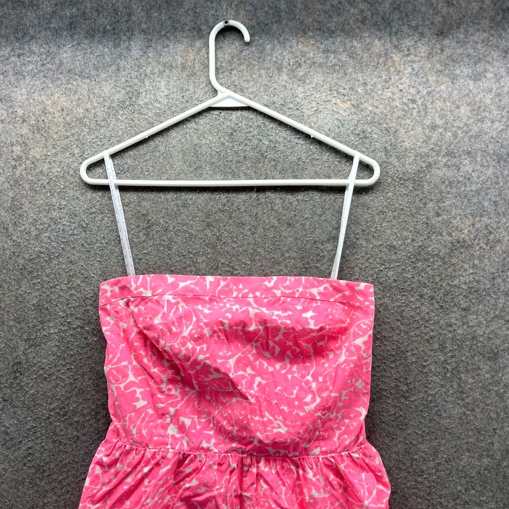 Lilly Pulitzer Lilly Pulitzer Dress Women Large Pink Floral Sundress Strapless Smocked Pattern Size L / US 10 / IT 46 - 7 Thumbnail