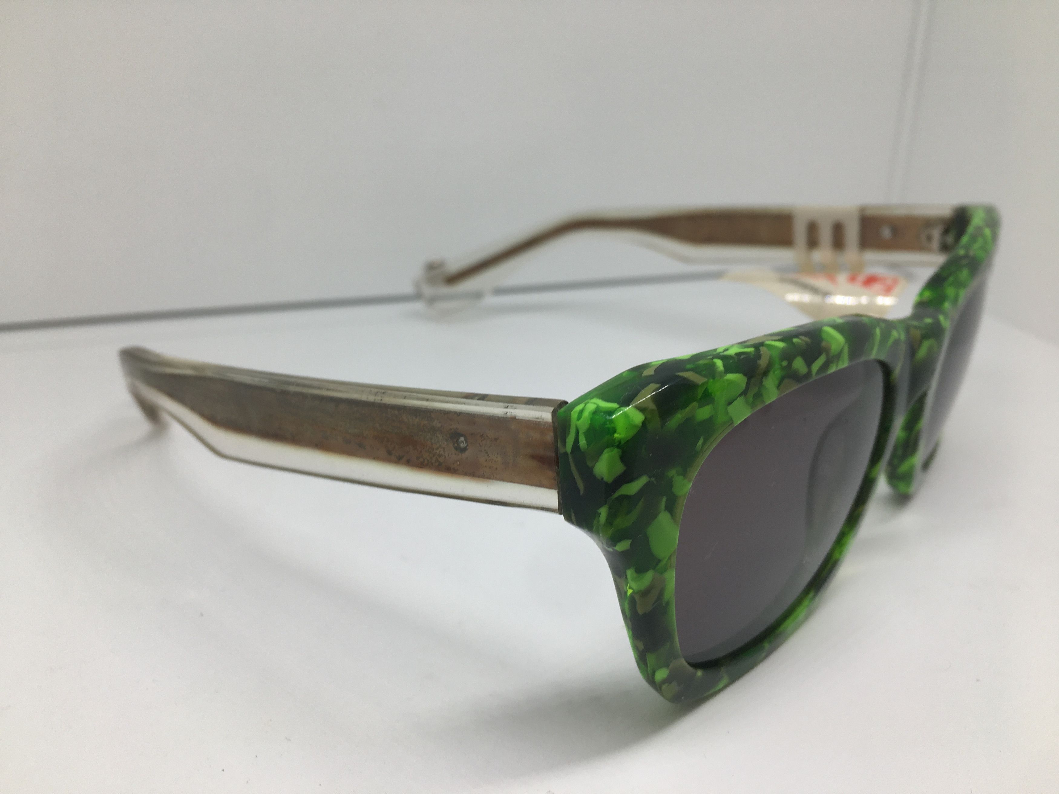 Vintage Handmade Chunky Acetate Sunglasses Frame Size ONE SIZE - 2 Thumbnail
