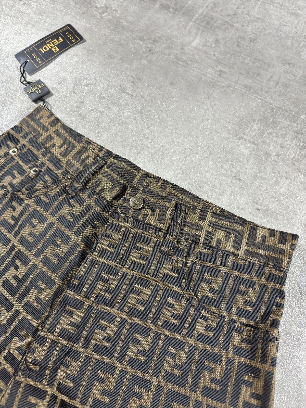 Fendi Fendi Zucca Monogram Pants – Brown Black Size 28" / US 6 / IT 42 - 5 Thumbnail