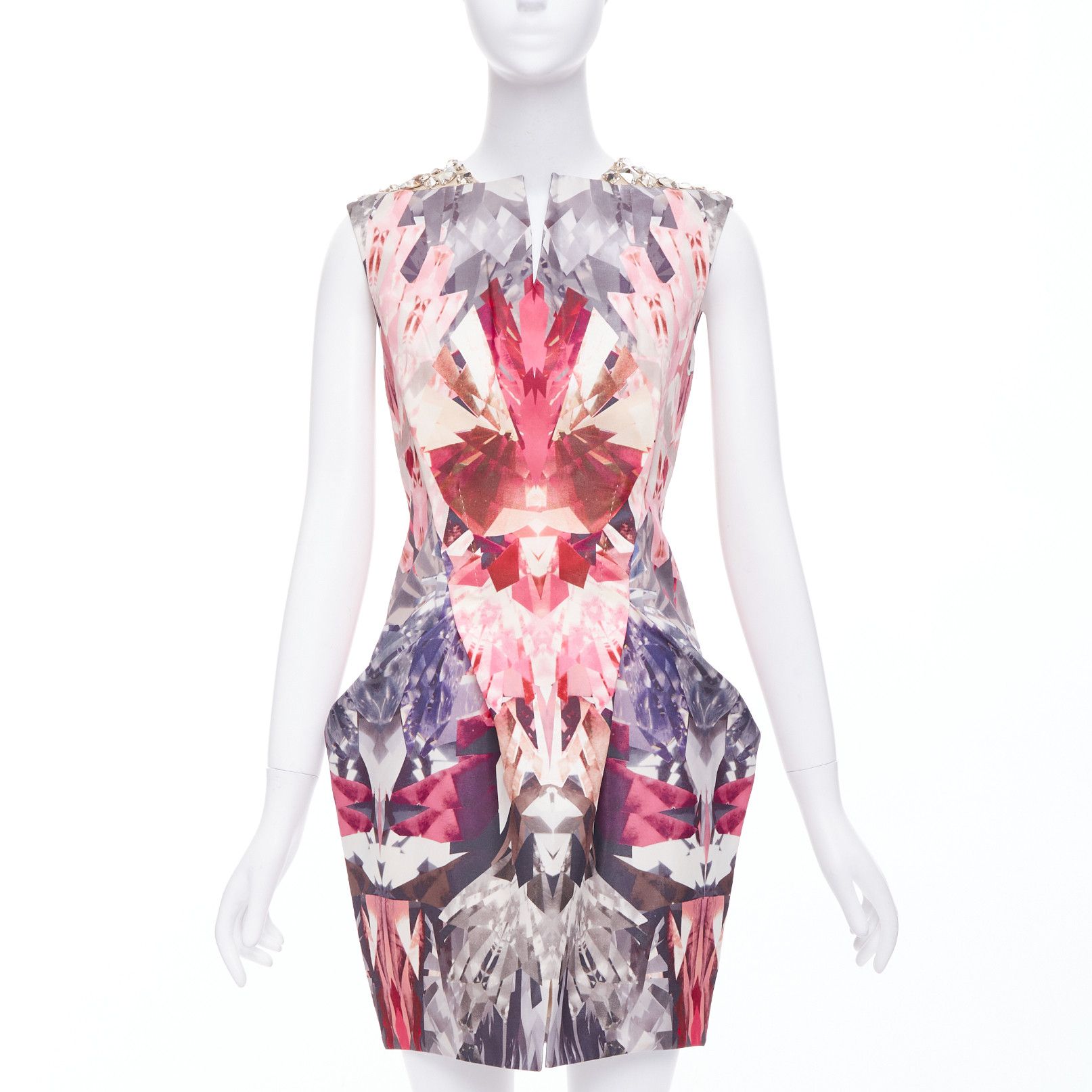 Alexander McQueen ALEXANDER MCQUEEN 2009 Natural Distinction Kaleidoscope crystal dress IT40 S Size S / US 4 / IT 40 - 1 Thumbnail