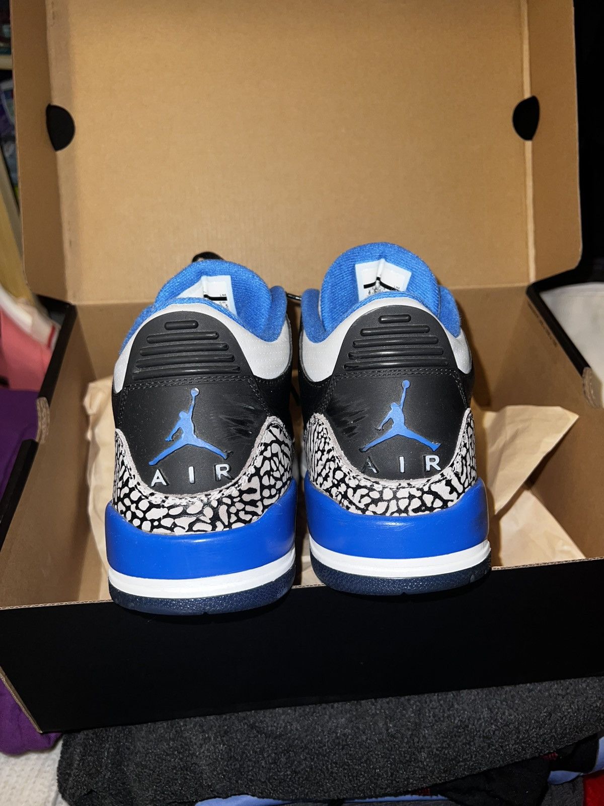 Jordan Brand × Nike Air Jordan 3 - Sport Blue / Blue Cement. Size US8.5/EU42 Size US 8.5 / EU 41-42 - 8 Thumbnail