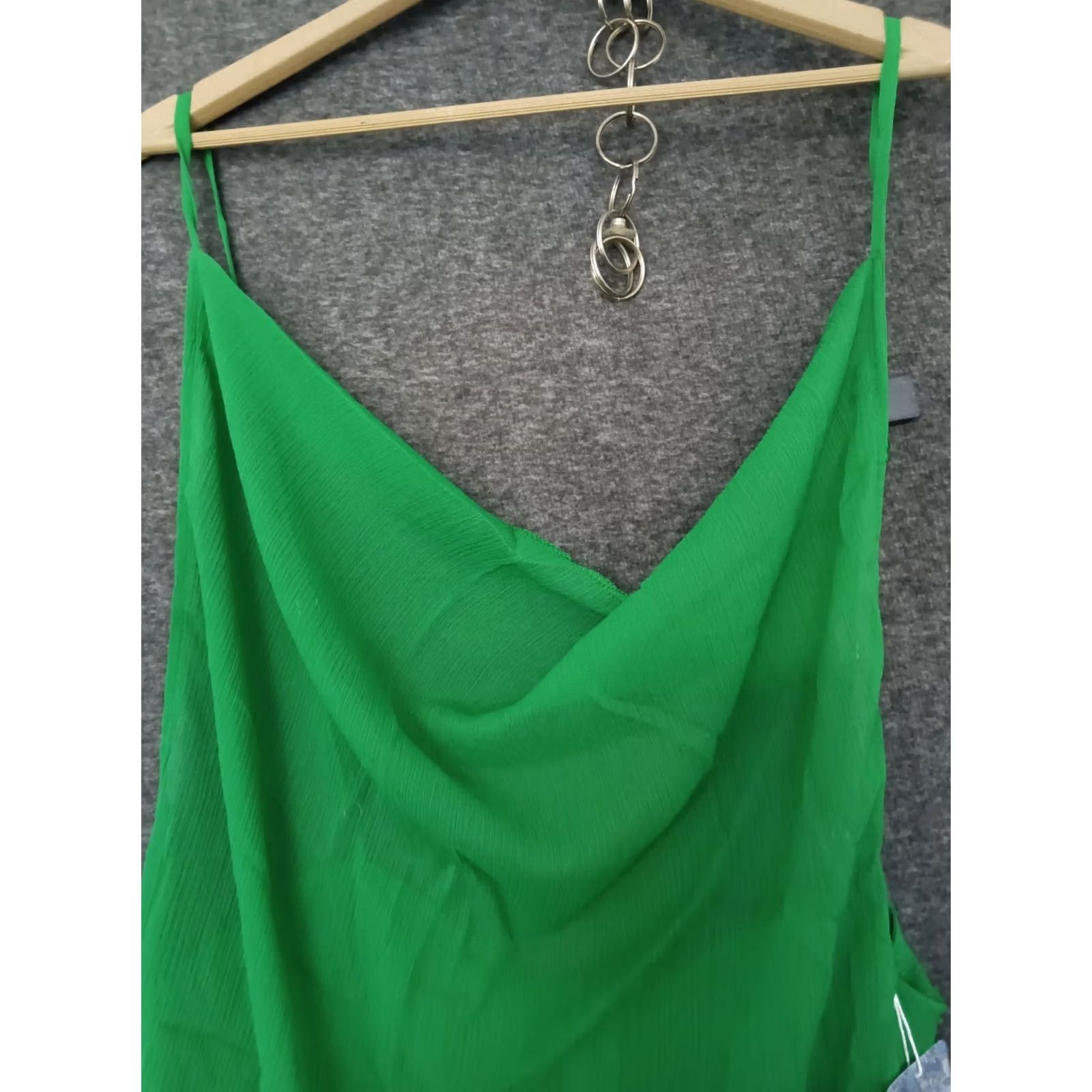 Vintage Toluca Swim Dress Maxi Cowl Neck Sleeveless Green 3XL Plus XXXL Beach Sheer Summer Womens Size XXL / US 16-18 / IT 52-54 - 3 Thumbnail