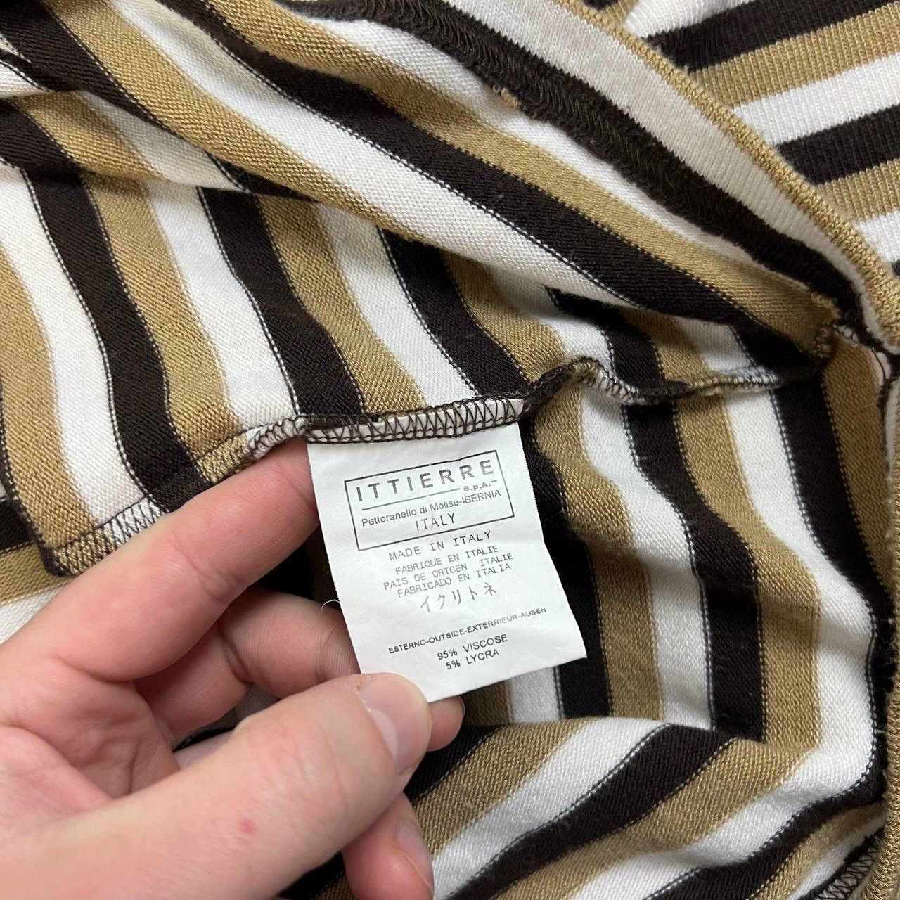 Armani Armani Jeans Vintage Y2K Cross Logo Striped Luxury Sweater Size US XXL / EU 58 / 5 - 7 Thumbnail