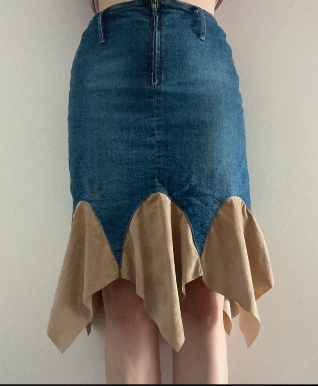 Japanese Brand Vintage Y2K mini denim skirt Avant Garde Coquette Size 28" / US 6 / IT 42 - 5 Thumbnail