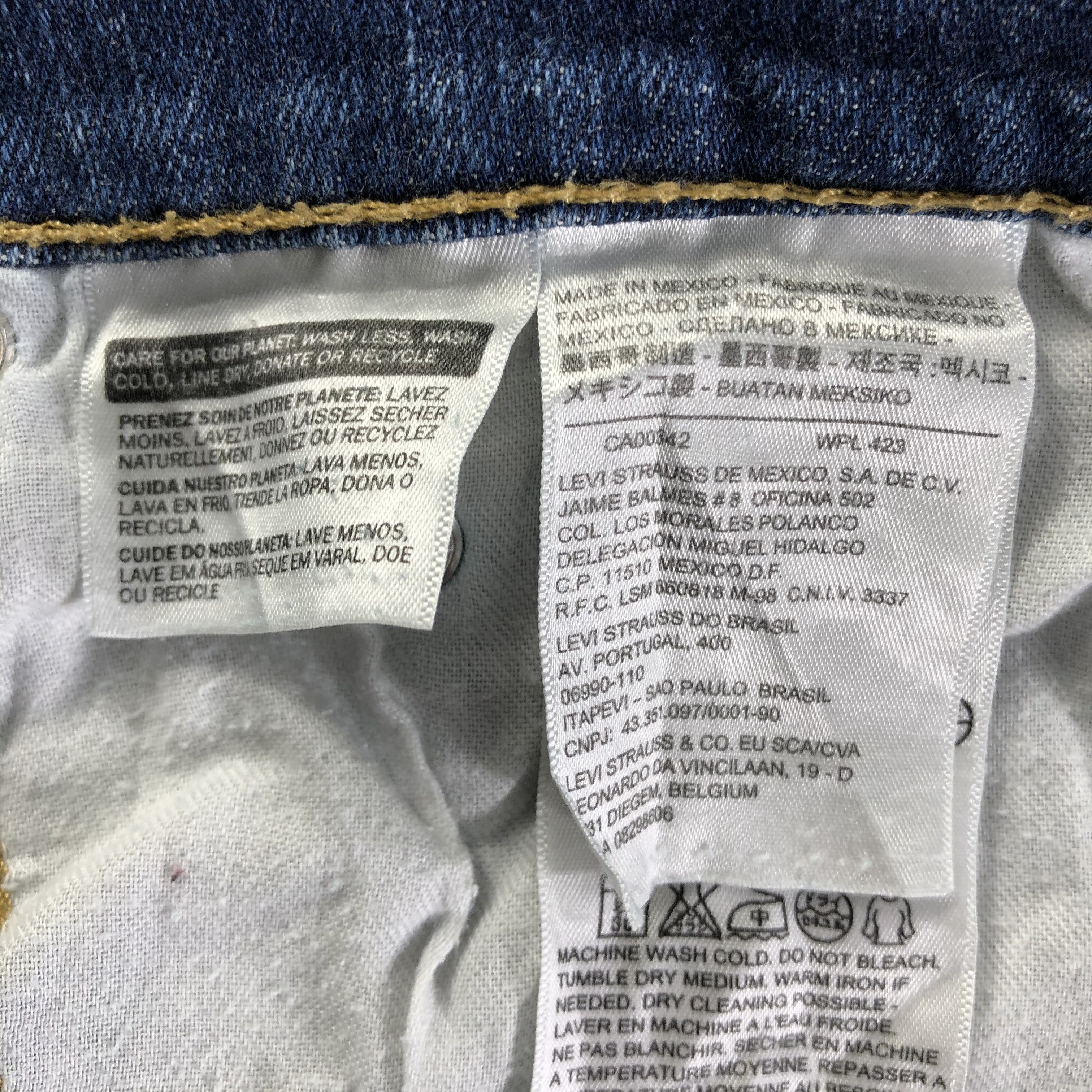 Levi's Vintage Blue Wash Levis 513 Jeans-J4291 Size US 33 - 10 Thumbnail